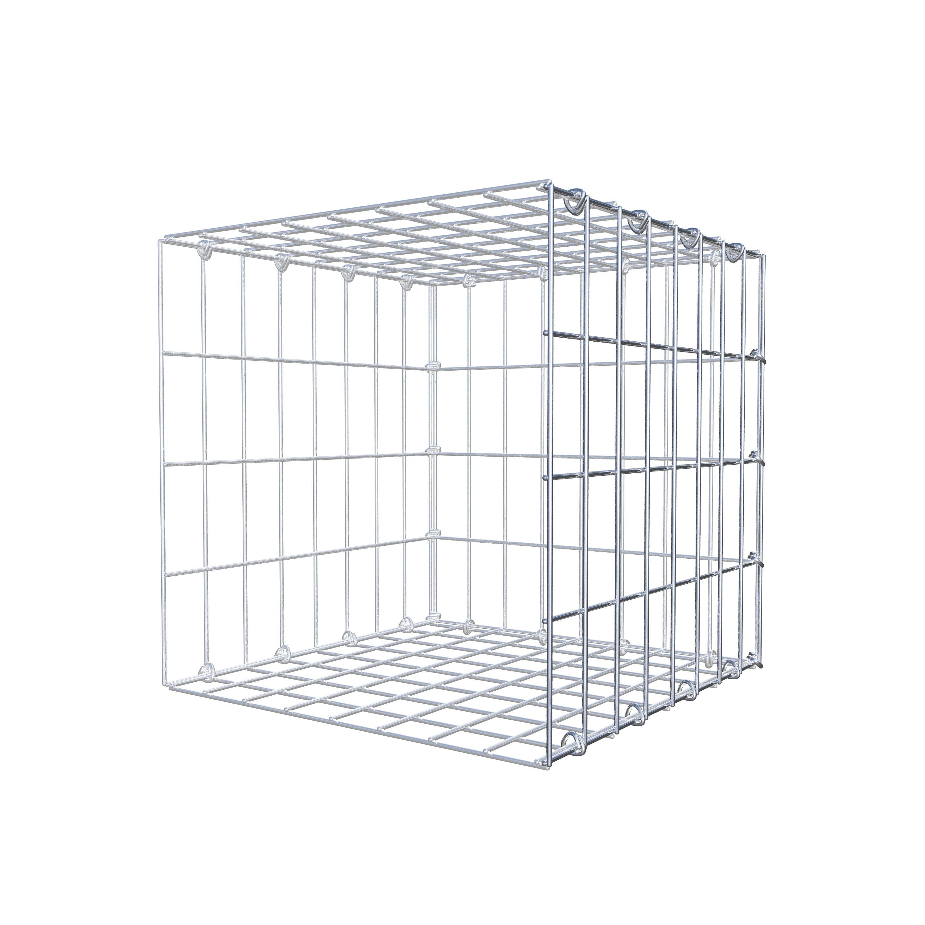 Monteret gabion type 2 40 cm x 40 cm x 40 cm, maskestørrelse 5 cm x 10 cm, C-ring