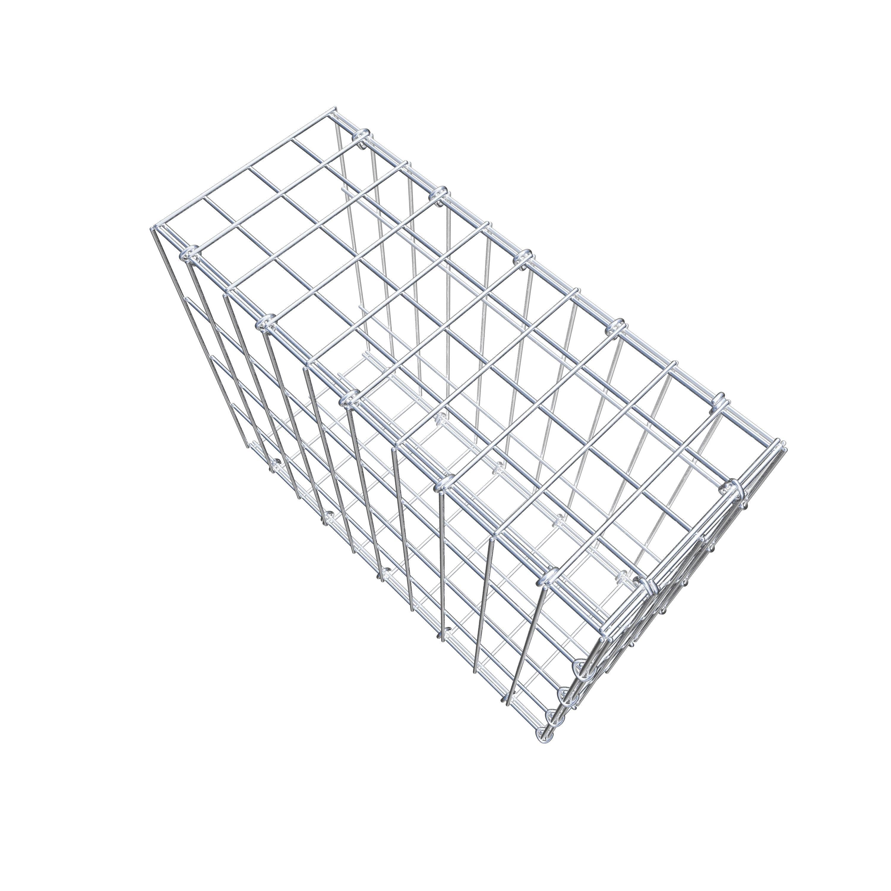 Mounted gabion type 2 50 cm x 40 cm x 20 cm, mesh size 5 cm x 10 cm, C-ring