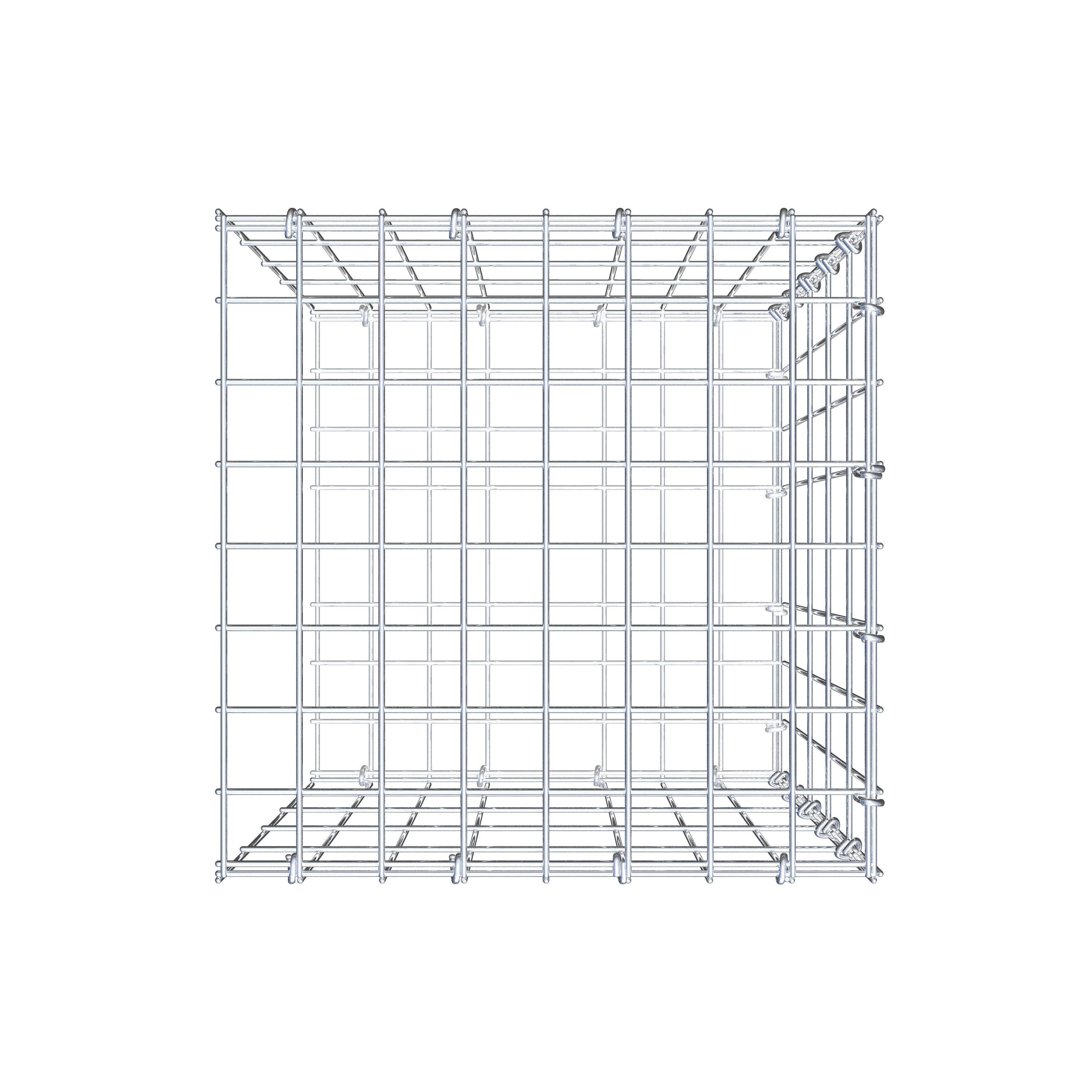 Gabião tipo 2 50 cm x 40 cm x 40 cm, malhagem 5 cm x 10 cm, anel C