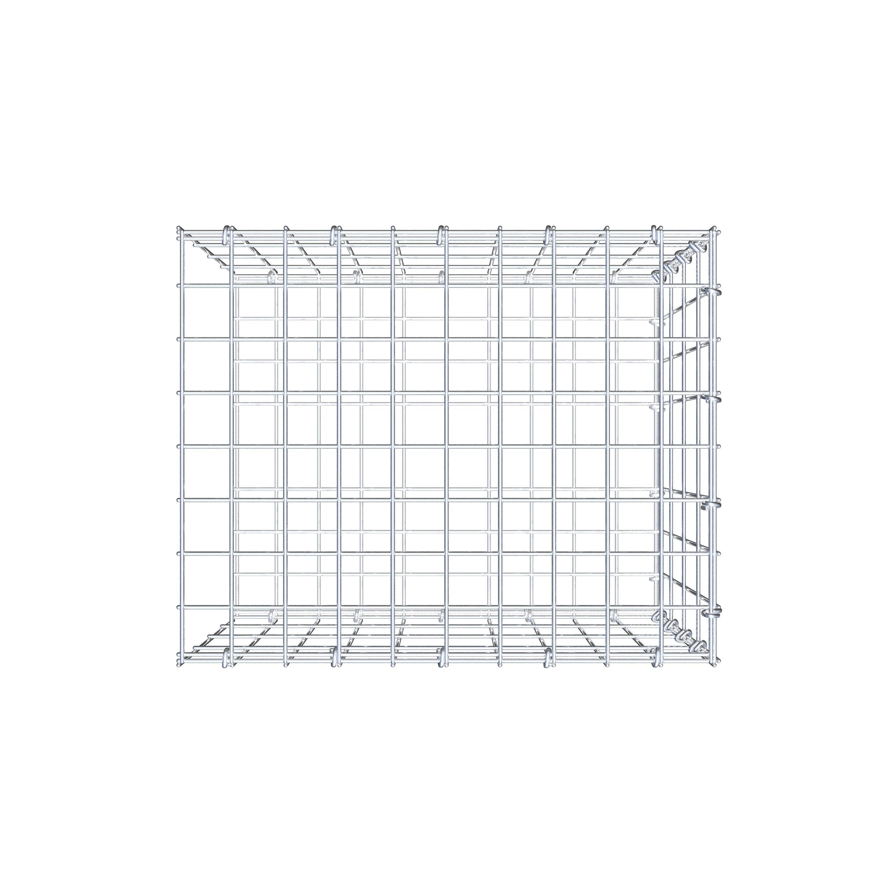 Monteret gabion type 2 50 cm x 40 cm x 40 cm, maskestørrelse 5 cm x 10 cm, C-ring