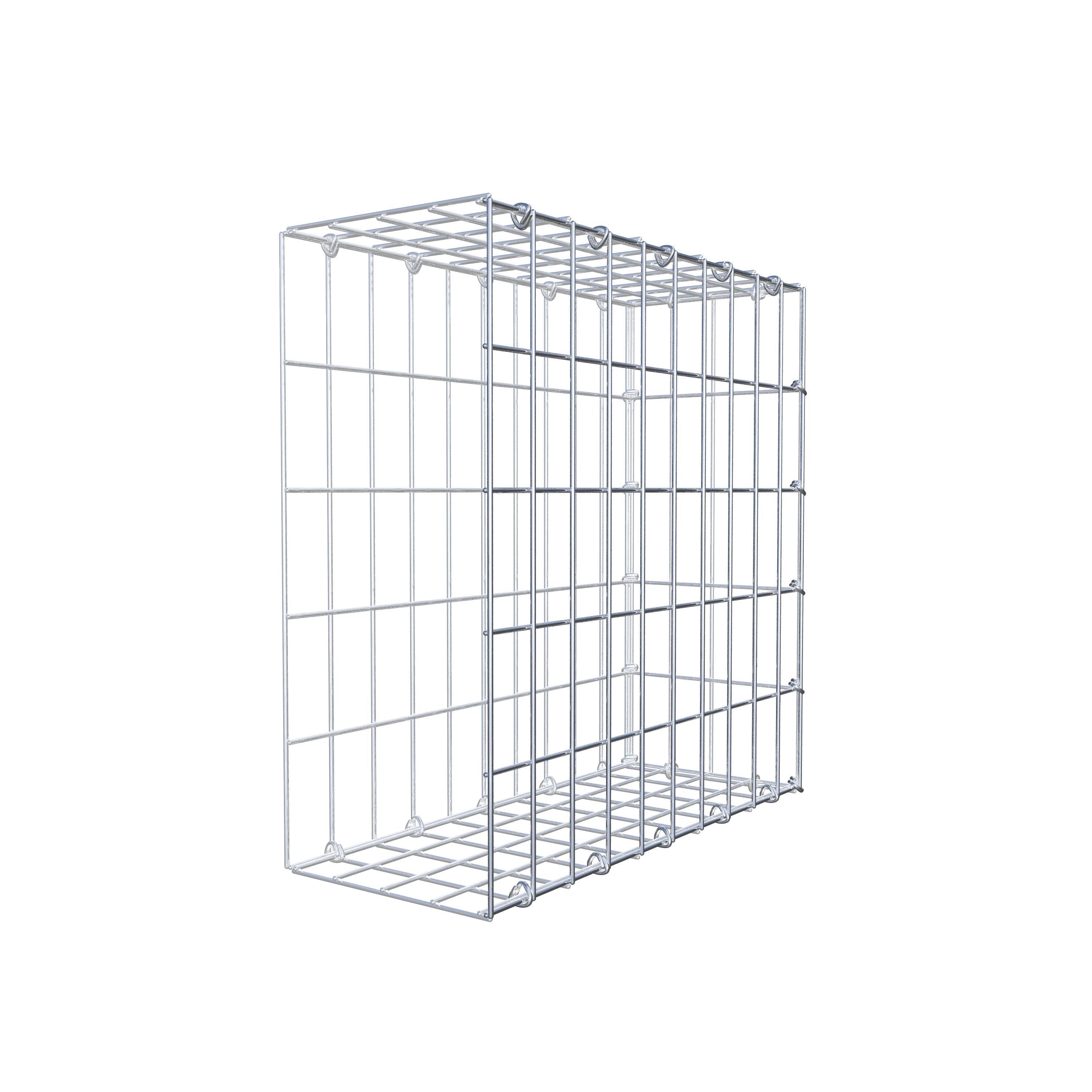 Mounted gabion type 2 50 cm x 50 cm x 20 cm, mesh size 5 cm x 10 cm, C-ring