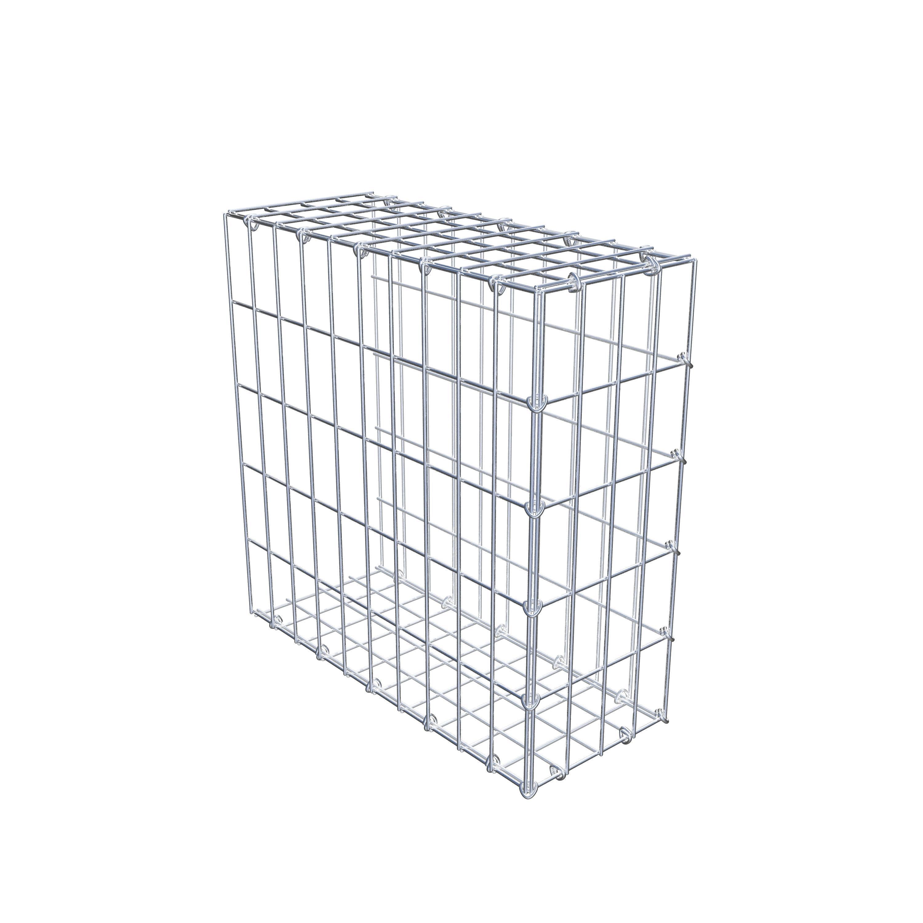 Mounted gabion type 2 50 cm x 50 cm x 20 cm, mesh size 5 cm x 10 cm, C-ring