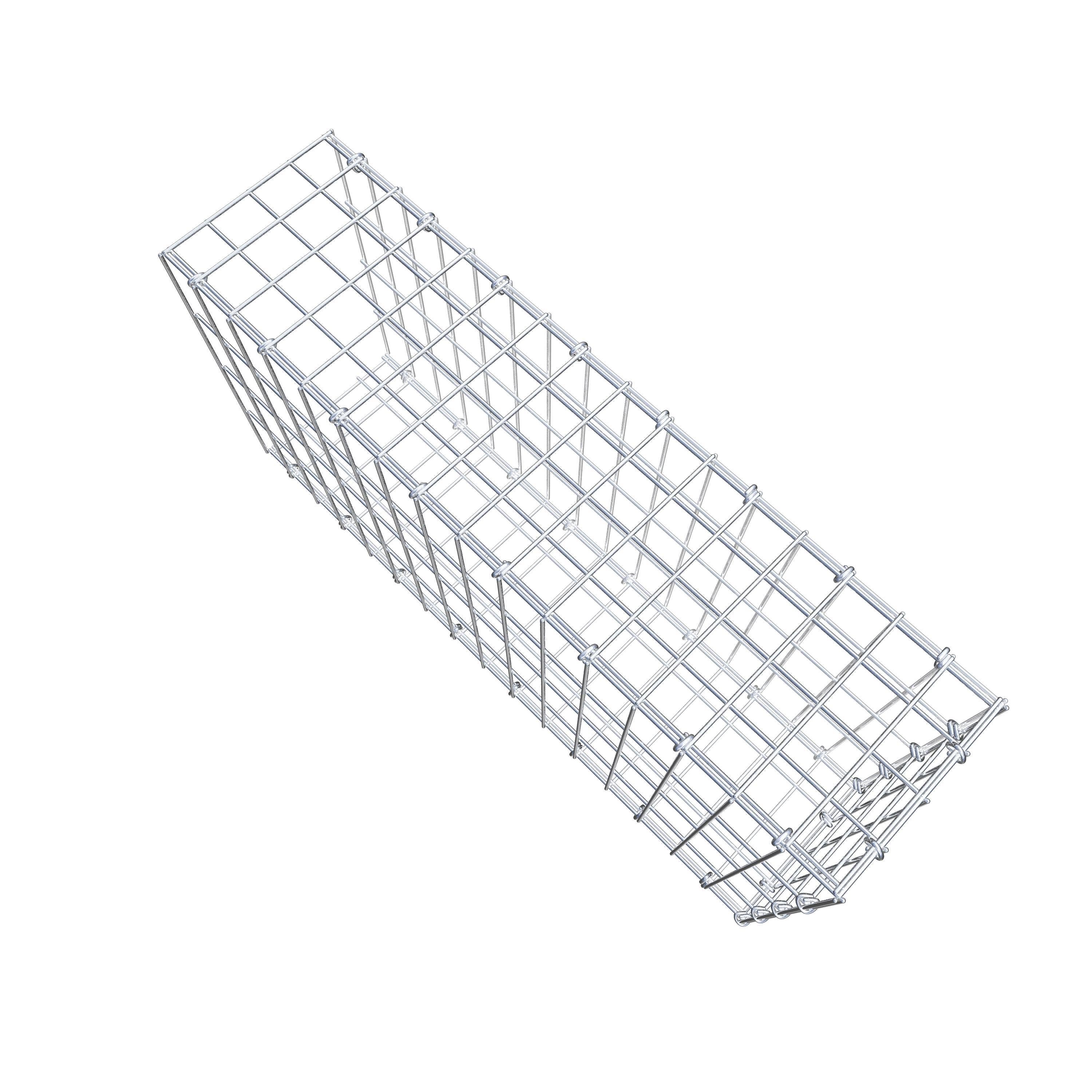 Monteret gabion type 2 80 cm x 40 cm x 20 cm, maskestørrelse 5 cm x 10 cm, C-ring