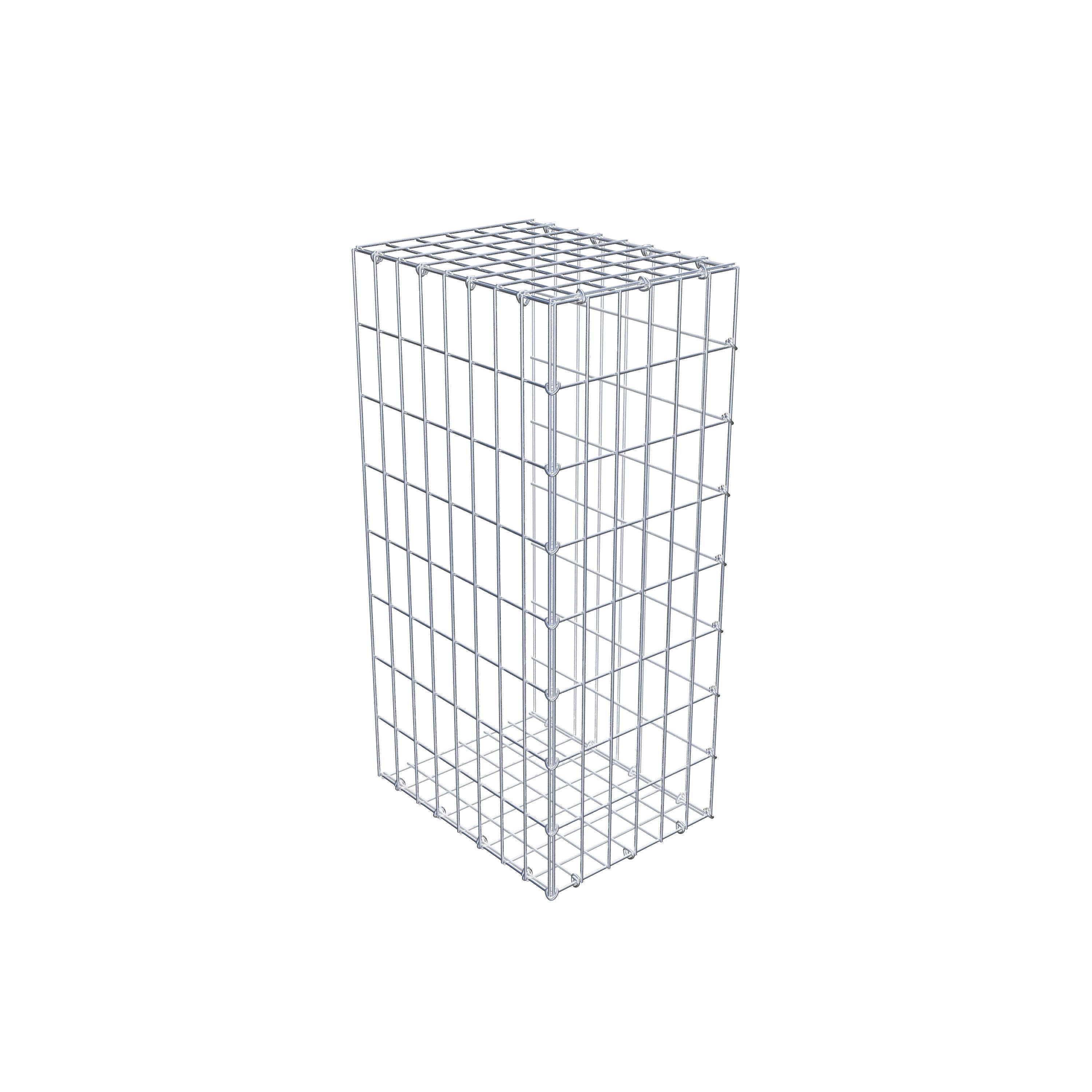 Monteret gabion type 2 80 cm x 40 cm x 30 cm, maskestørrelse 5 cm x 10 cm, C-ring