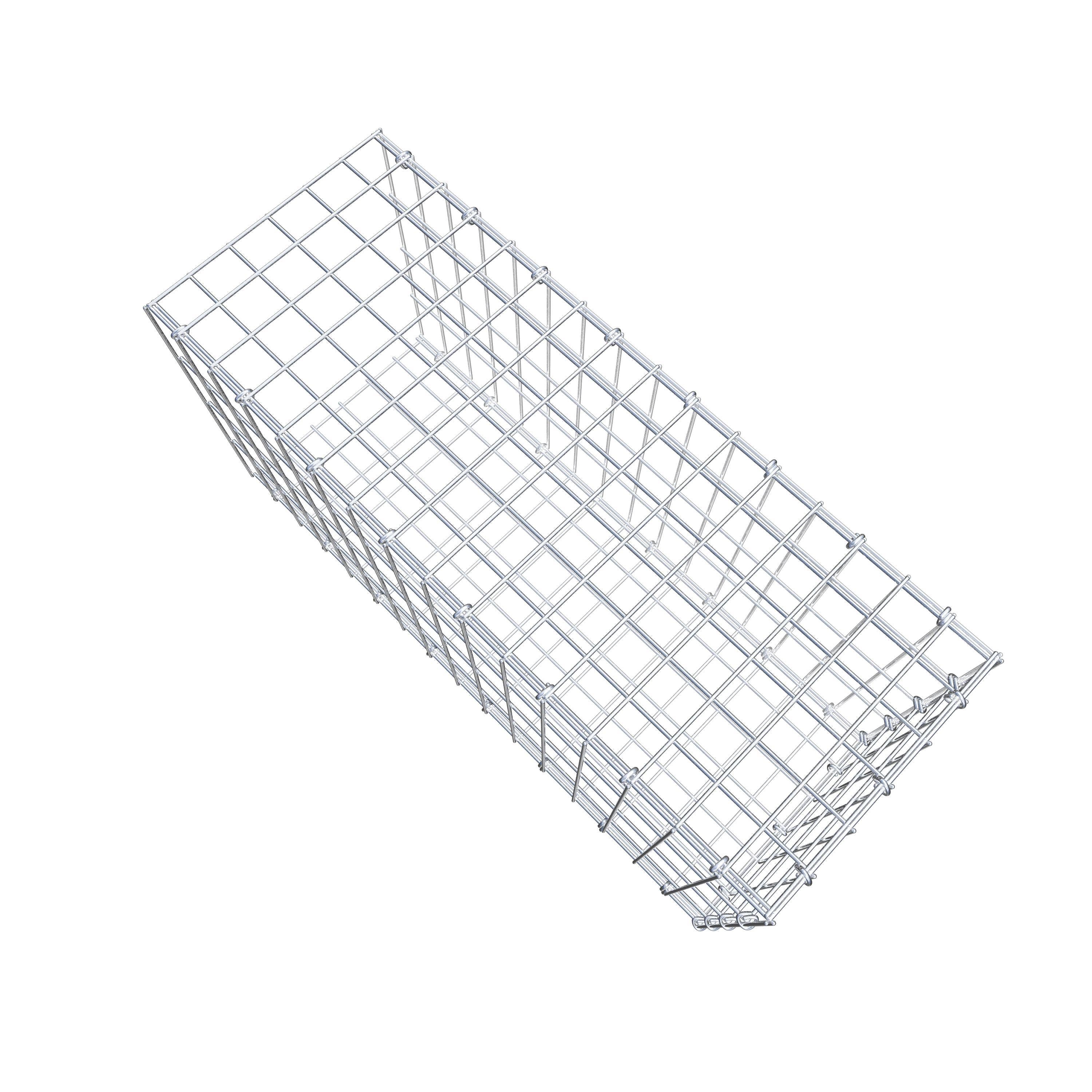 Monteret gabion type 2 80 cm x 40 cm x 30 cm, maskestørrelse 5 cm x 10 cm, C-ring