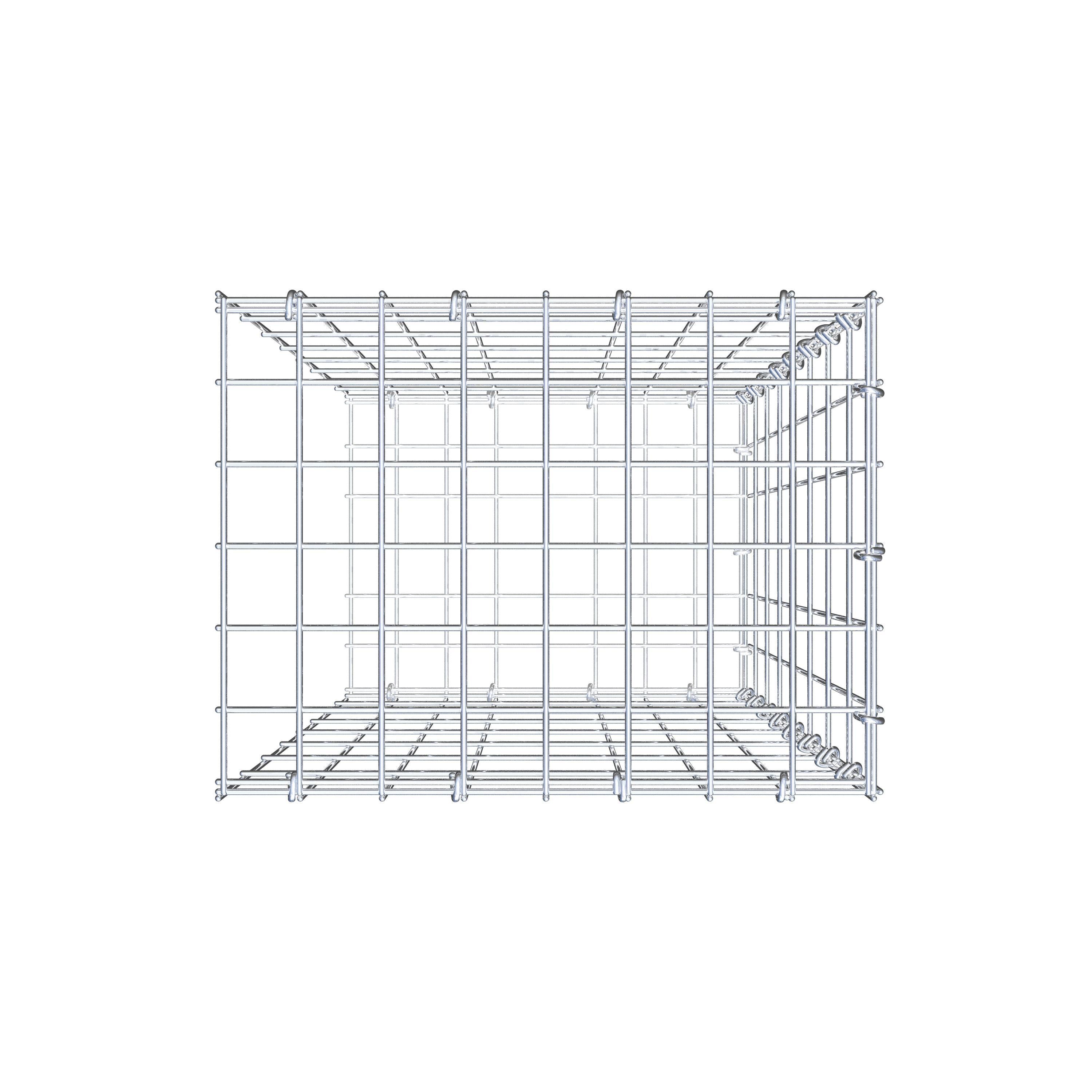 Gabião Tipo 2 80 cm x 40 cm x 30 cm, malhagem 5 cm x 10 cm, anel C