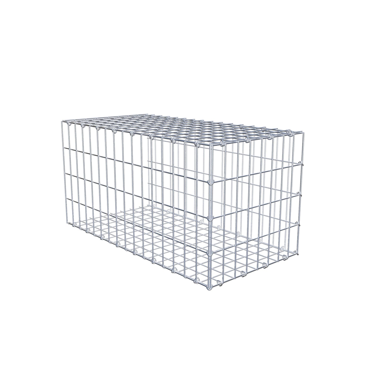 Mounted gabion type 2 80 cm x 40 cm x 40 cm, mesh size 5 cm x 10 cm, C-ring