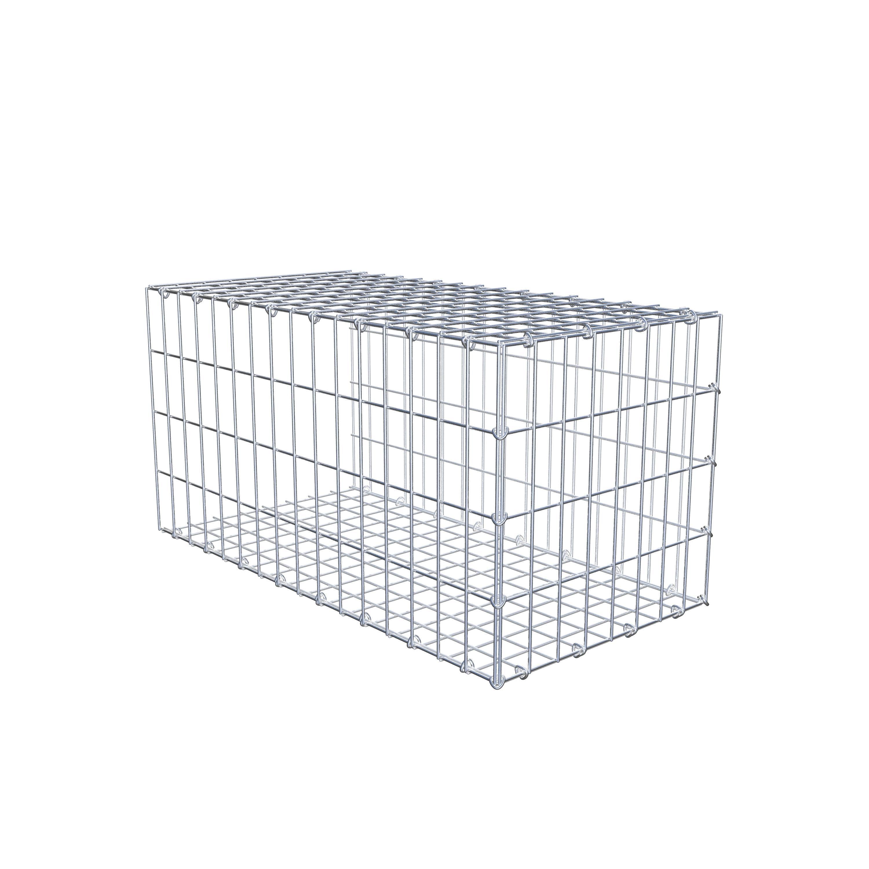 Monteret gabion type 2 80 cm x 40 cm x 40 cm, maskestørrelse 5 cm x 10 cm, C-ring