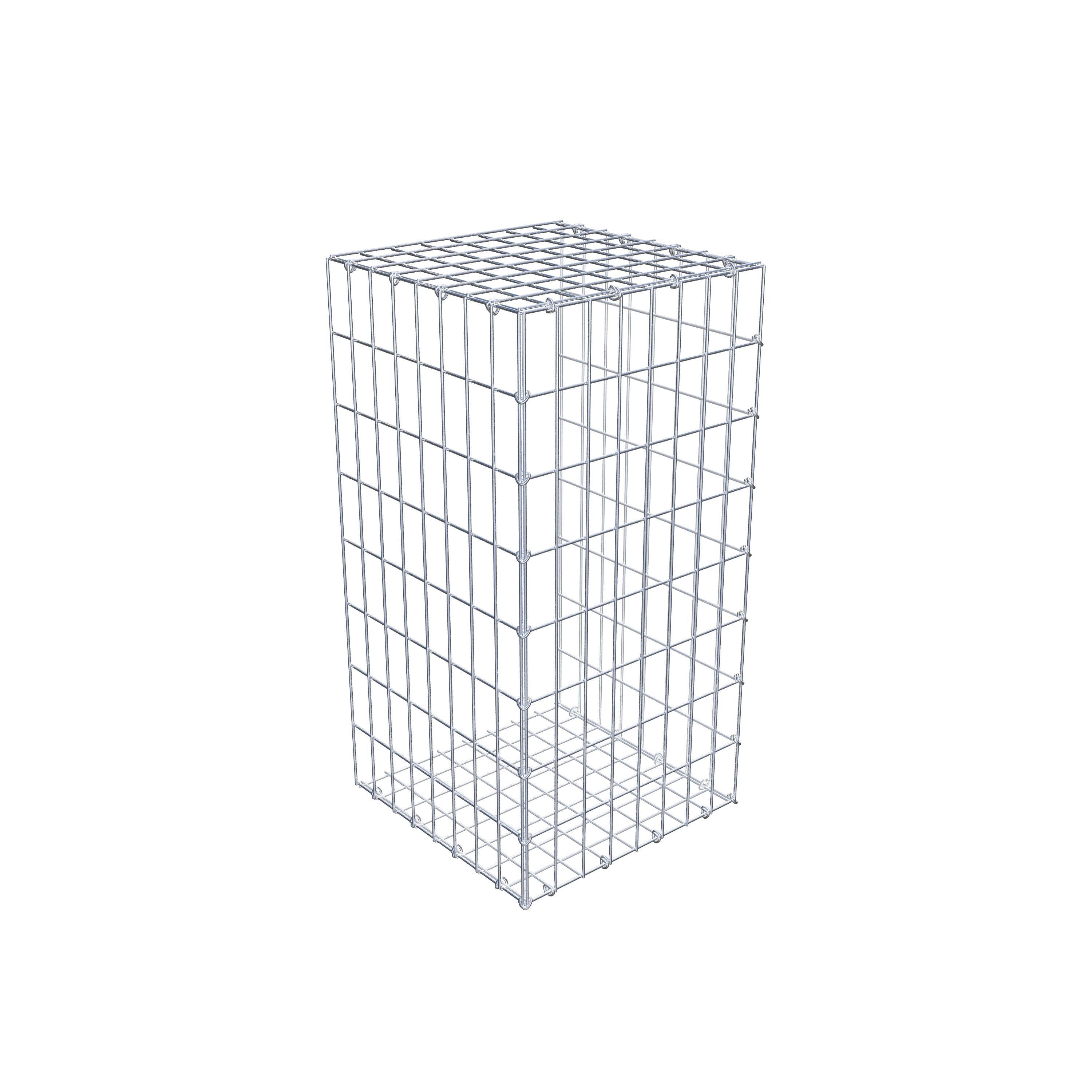 Monteret gabion type 2 80 cm x 40 cm x 40 cm, maskestørrelse 5 cm x 10 cm, C-ring