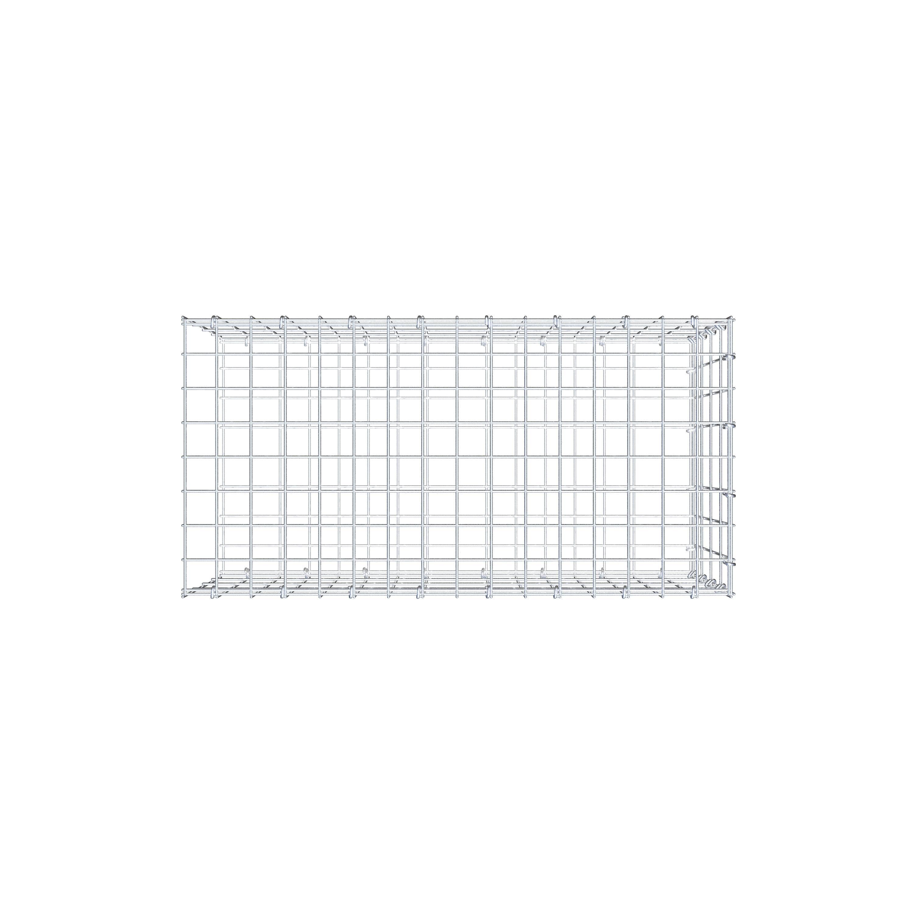 Monteret gabion type 2 80 cm x 40 cm x 40 cm, maskestørrelse 5 cm x 10 cm, C-ring