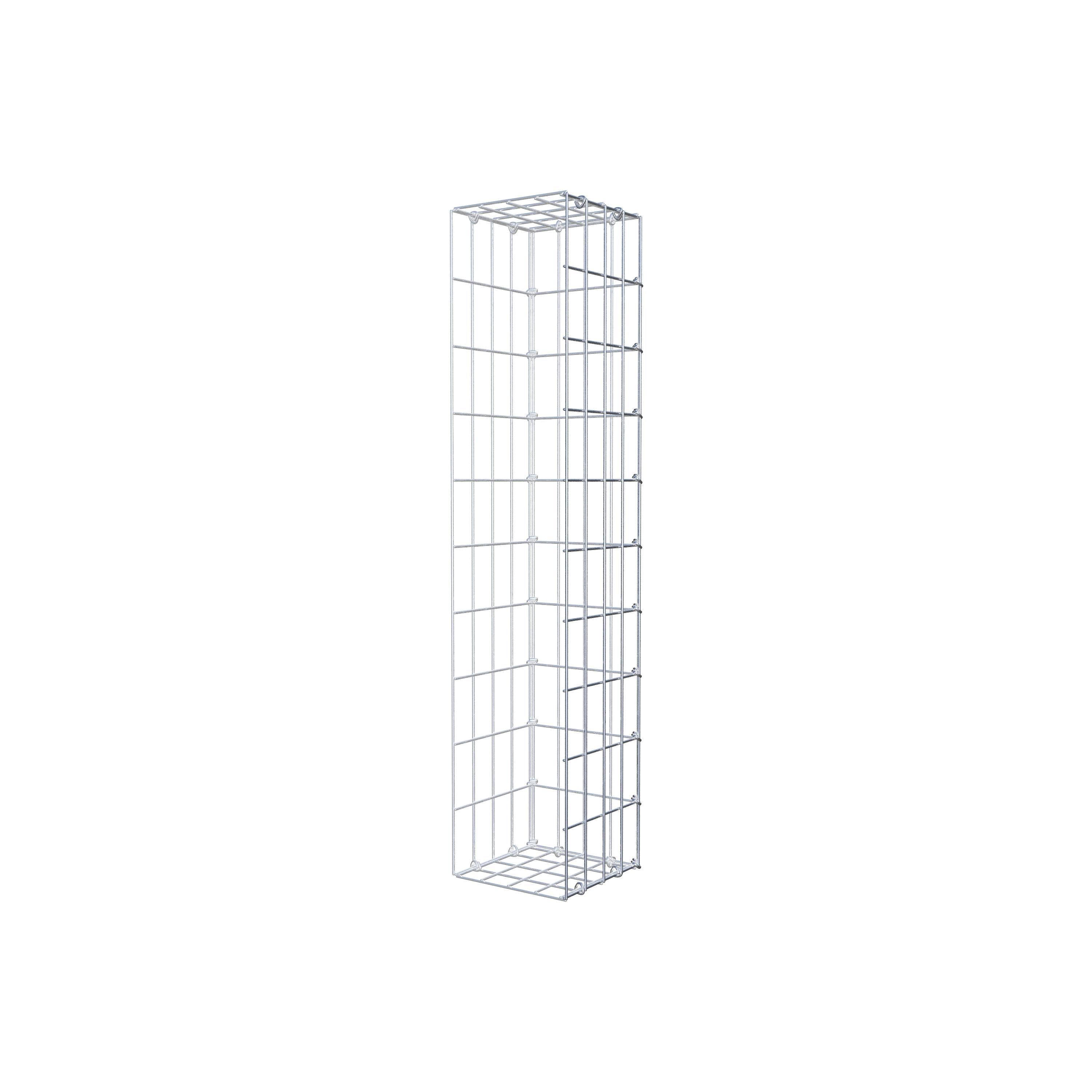 Monteret gabion type 2 100 cm x 20 cm x 20 cm, maskestørrelse 5 cm x 10 cm, C-ring