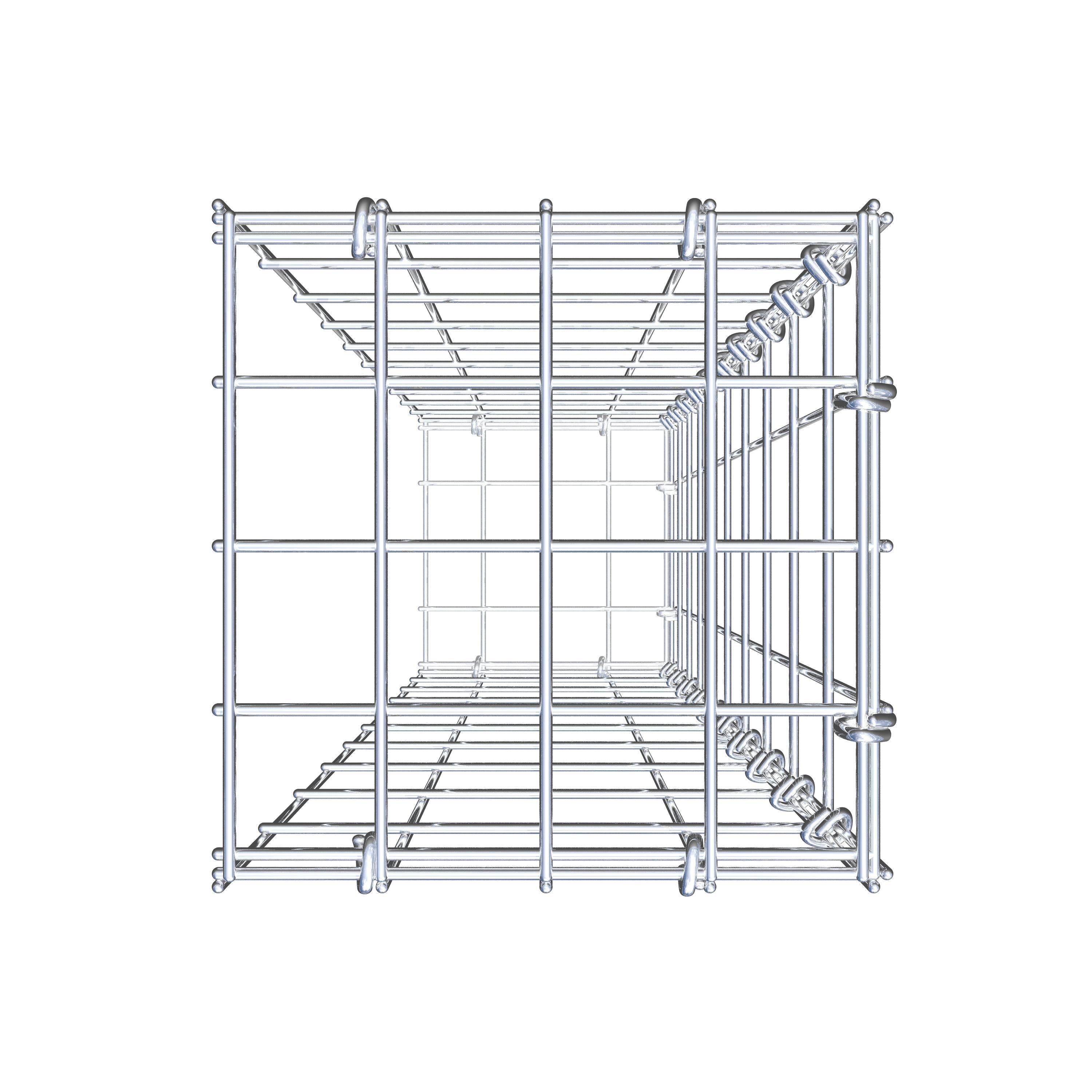 Mounted gabion type 2 100 cm x 20 cm x 20 cm, mesh size 5 cm x 10 cm, C-ring