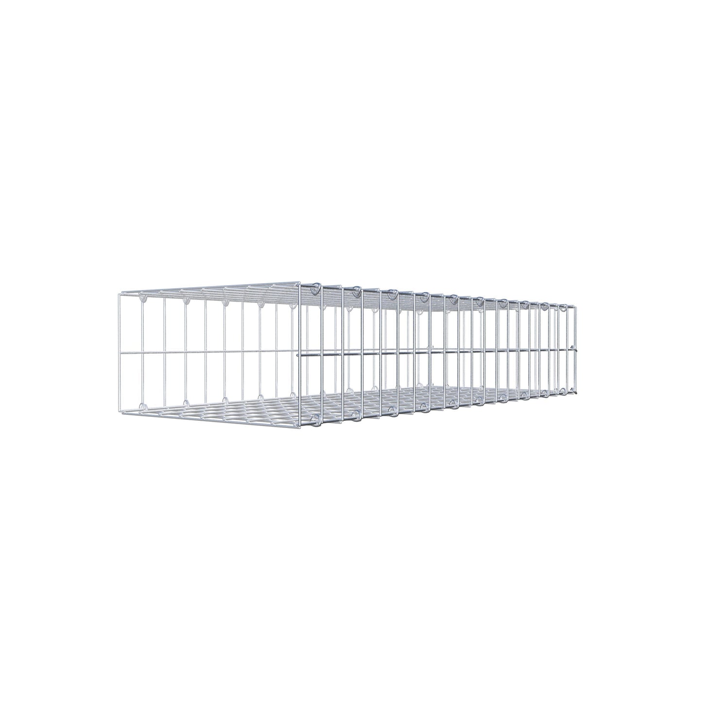 Gabião Tipo 2 100 cm x 20 cm x 40 cm, malhagem 5 cm x 10 cm, anel C