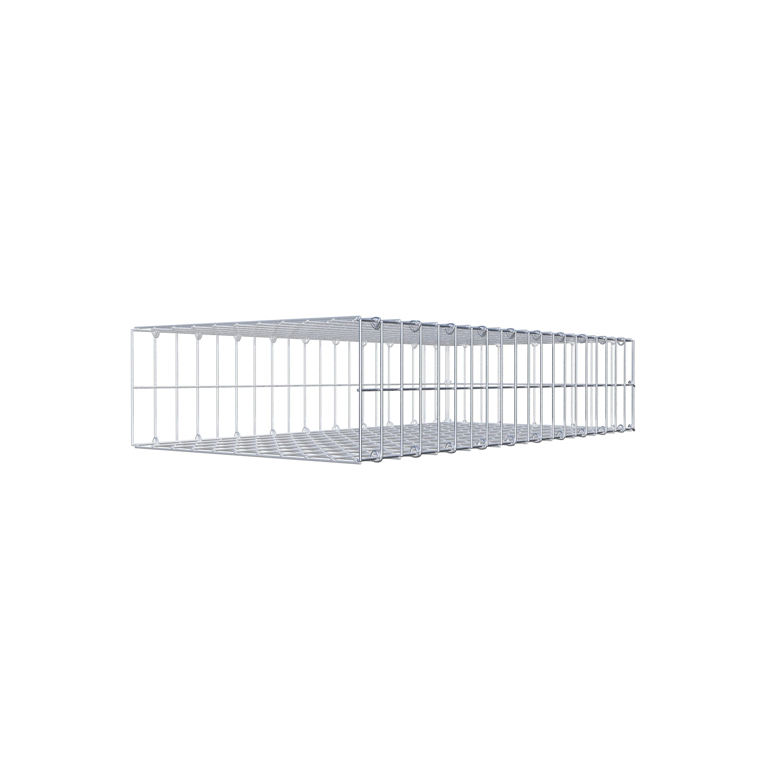 Fourche rapportée type 2 100 cm x 20 cm x 50 cm, mailles 5 cm x 10 cm, anneau en C