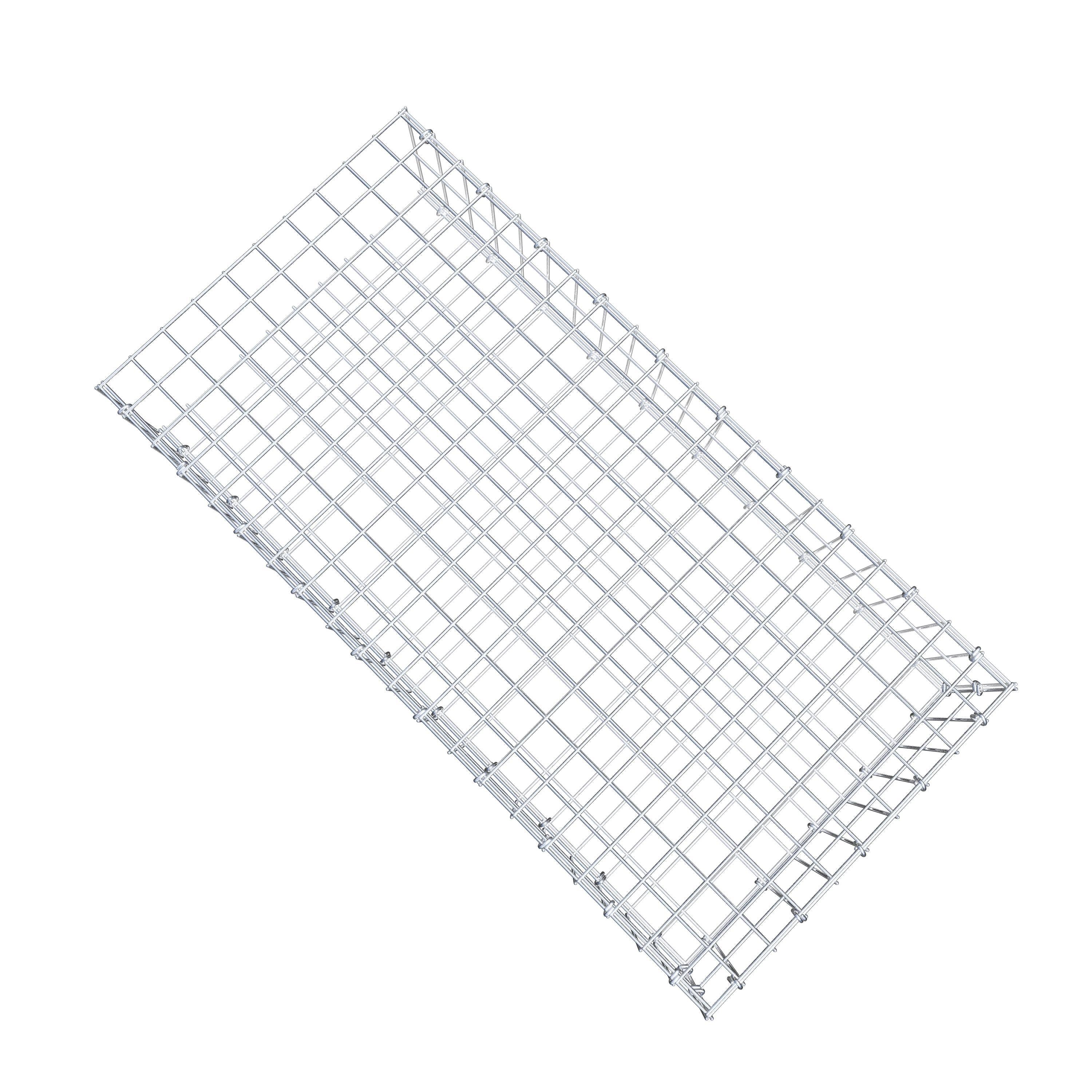 Fourche rapportée type 2 100 cm x 20 cm x 50 cm, mailles 5 cm x 10 cm, anneau en C