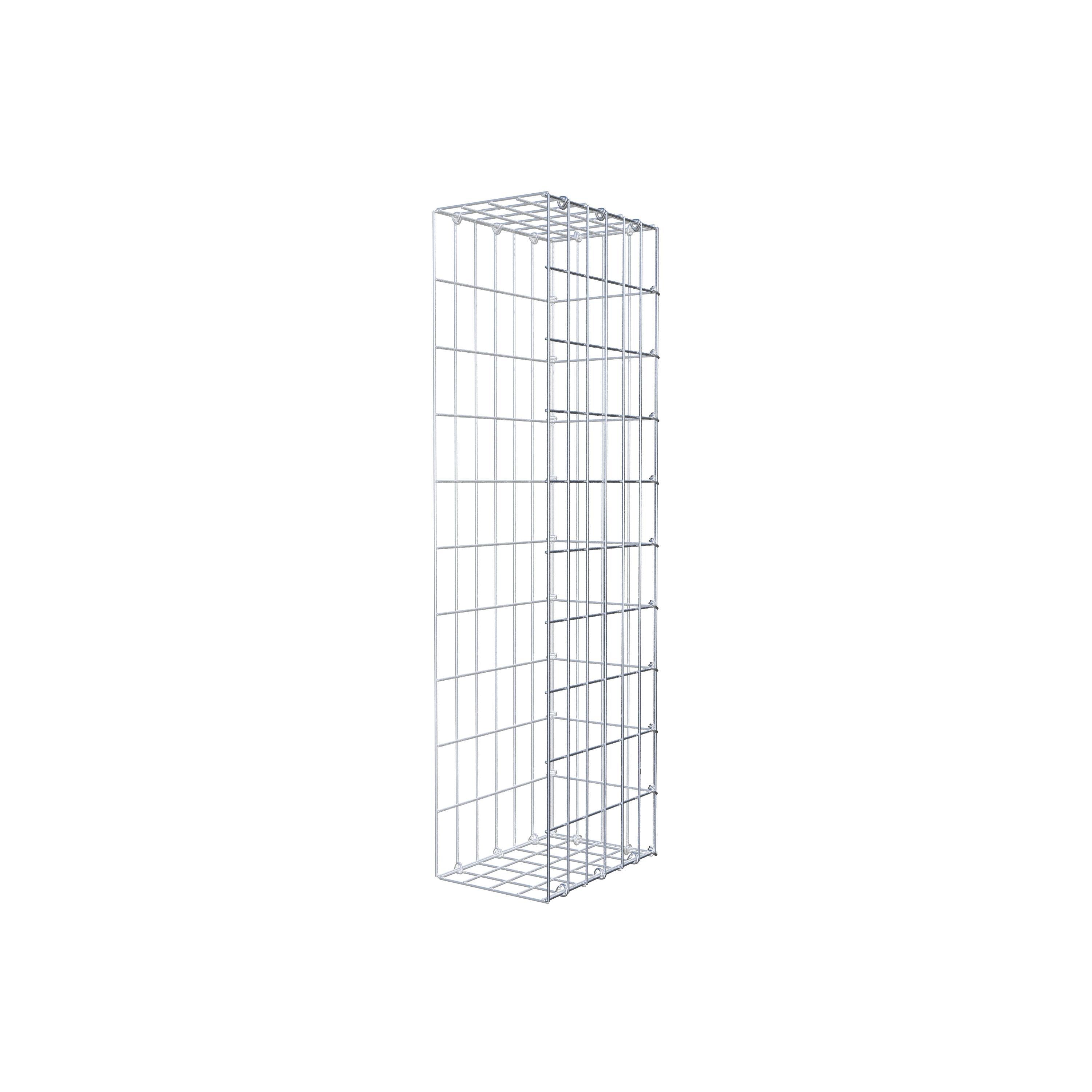 Monteret gabion type 2 100 cm x 30 cm x 20 cm, maskestørrelse 5 cm x 10 cm, C-ring