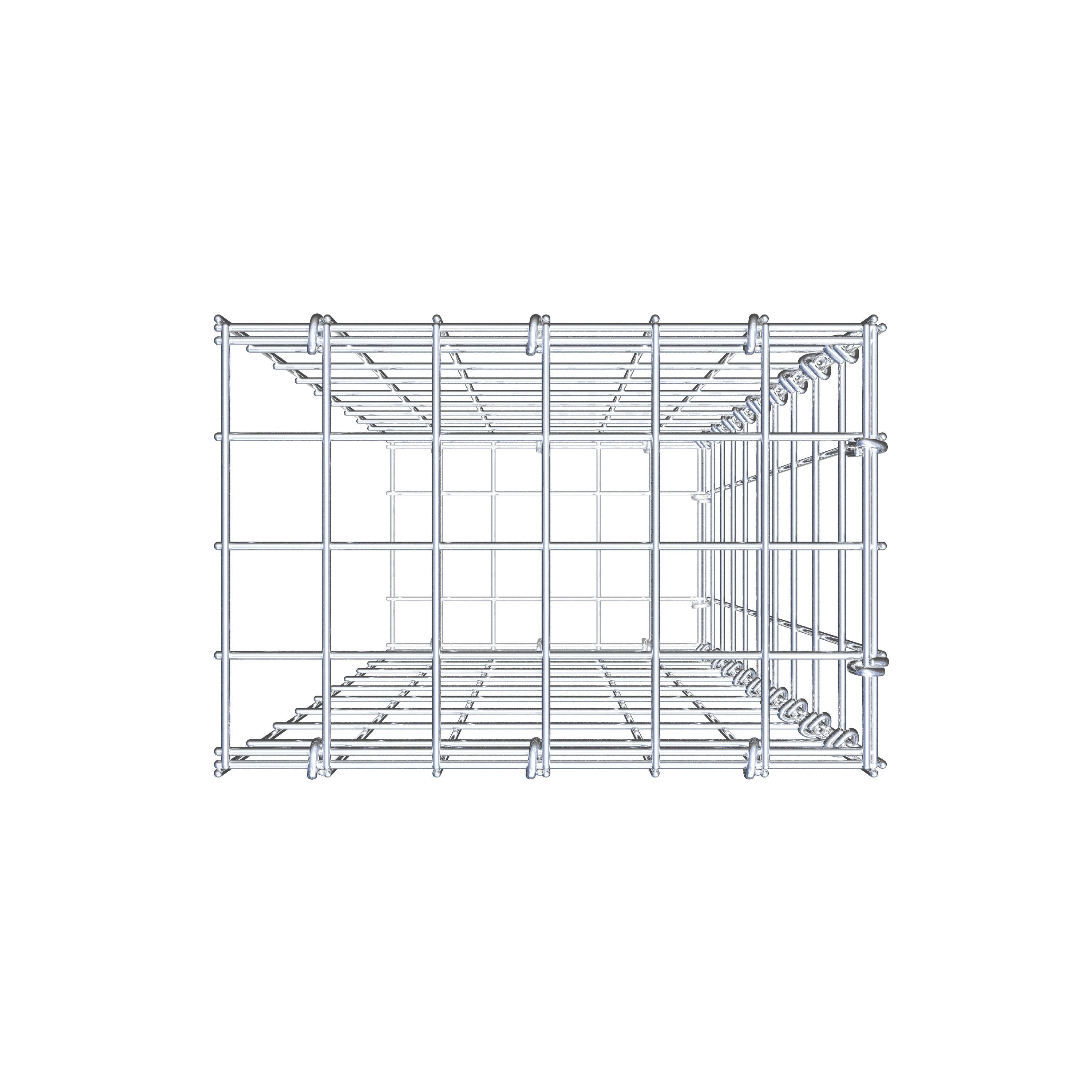 Mounted gabion type 2 100 cm x 30 cm x 20 cm, mesh size 5 cm x 10 cm, C-ring