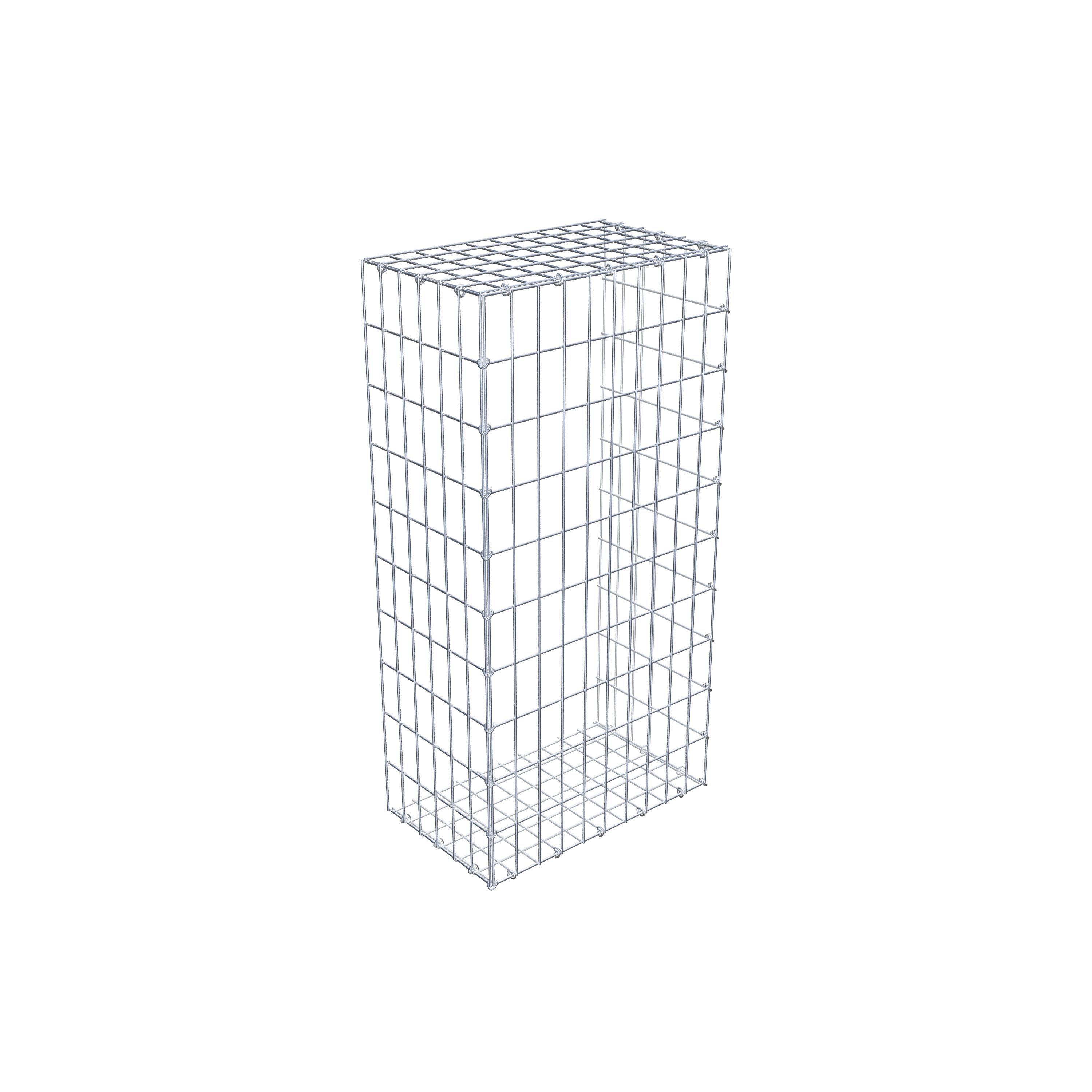 Monteret gabion type 2 100 cm x 30 cm x 50 cm, maskestørrelse 5 cm x 10 cm, C-ring