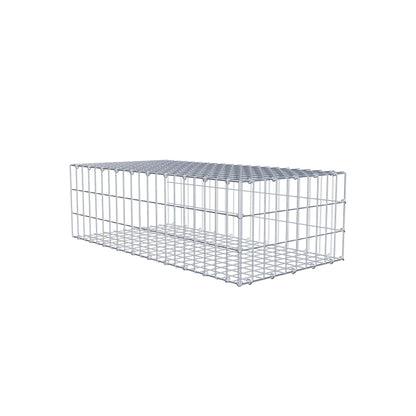 Mounted gabion type 2 100 cm x 30 cm x 50 cm, mesh size 5 cm x 10 cm, C-ring