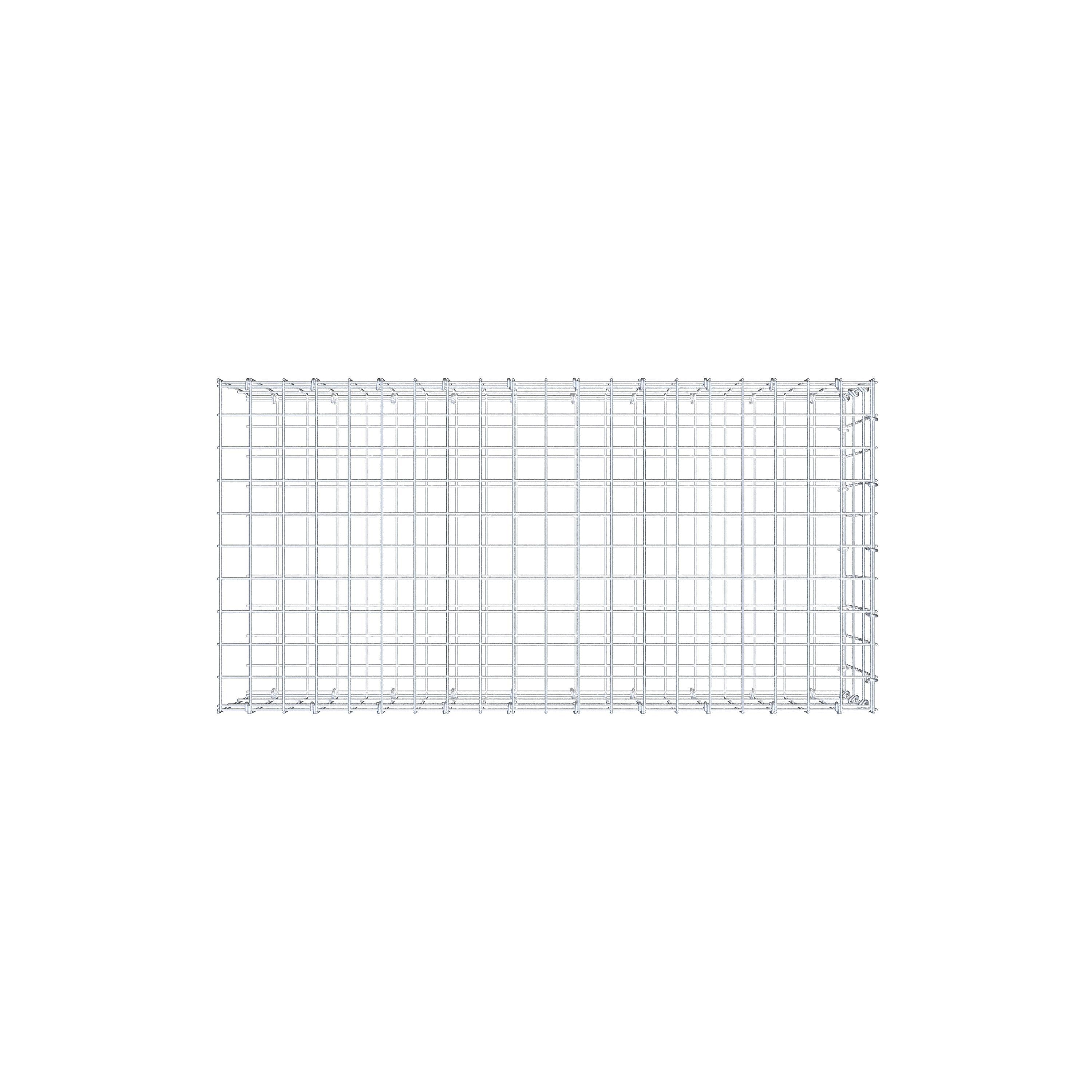 Mounted gabion type 2 100 cm x 30 cm x 50 cm, mesh size 5 cm x 10 cm, C-ring