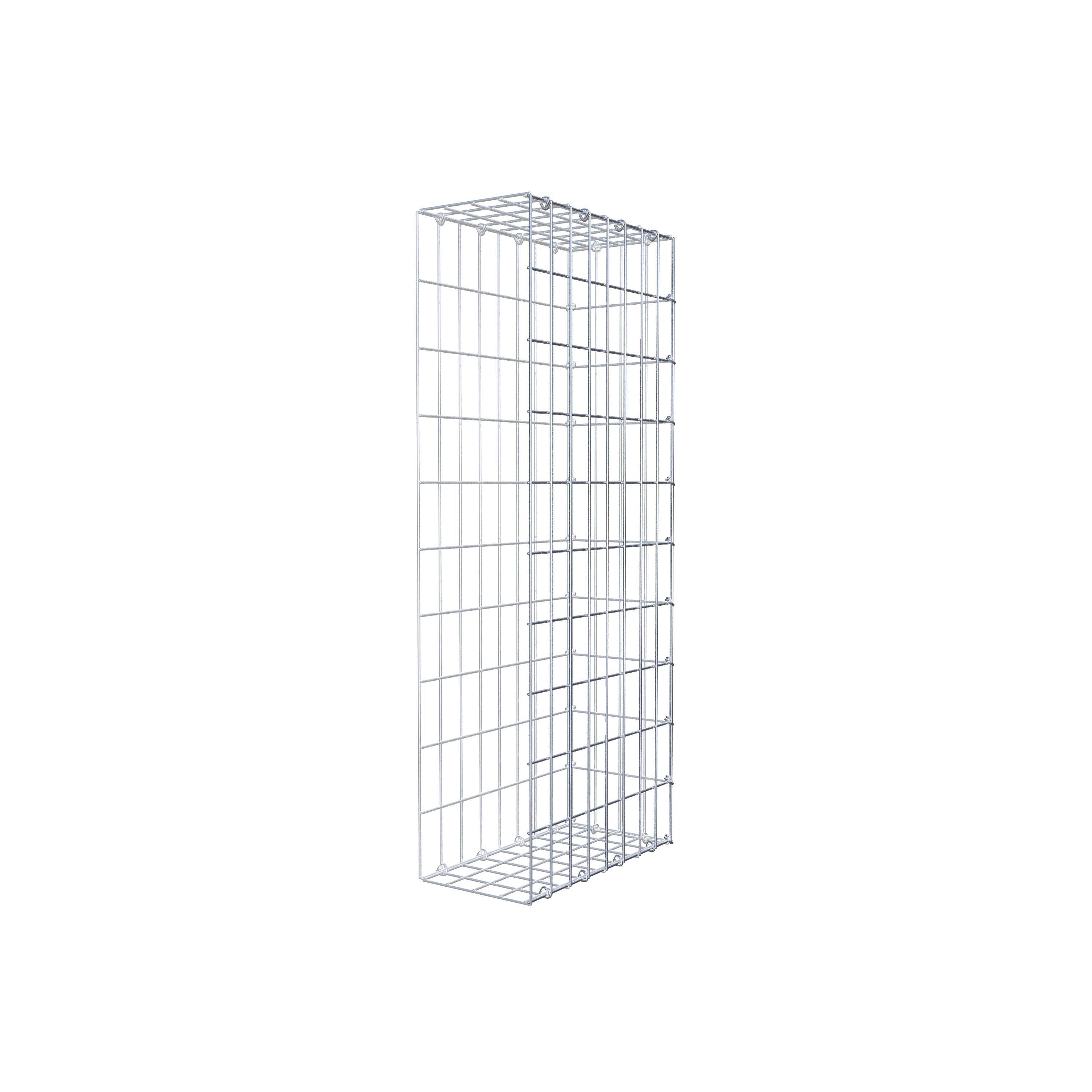 Monteret gabion type 2 100 cm x 40 cm x 20 cm, maskestørrelse 5 cm x 10 cm, C-ring