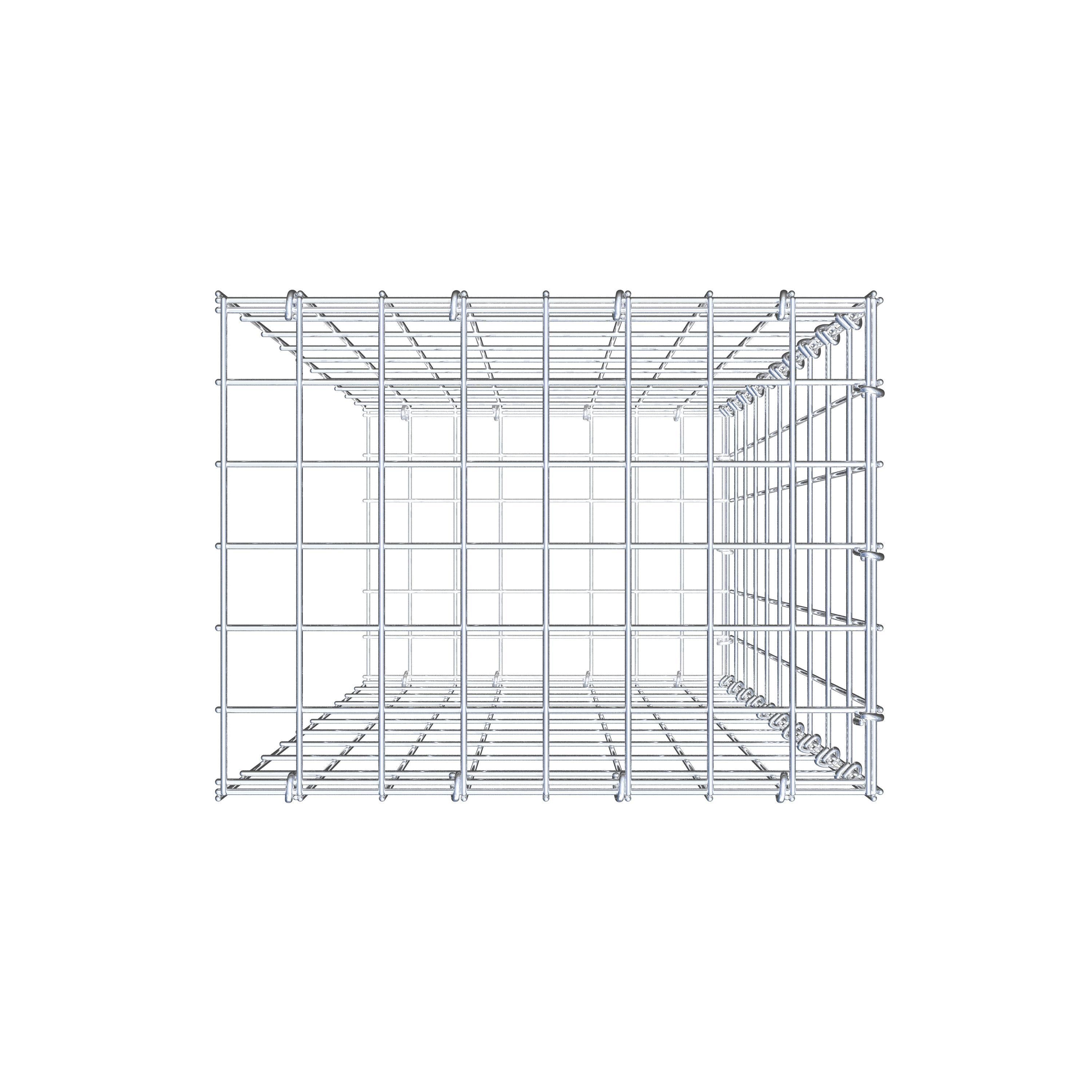 Gabião Tipo 2 100 cm x 40 cm x 30 cm, malhagem 5 cm x 10 cm, anel C