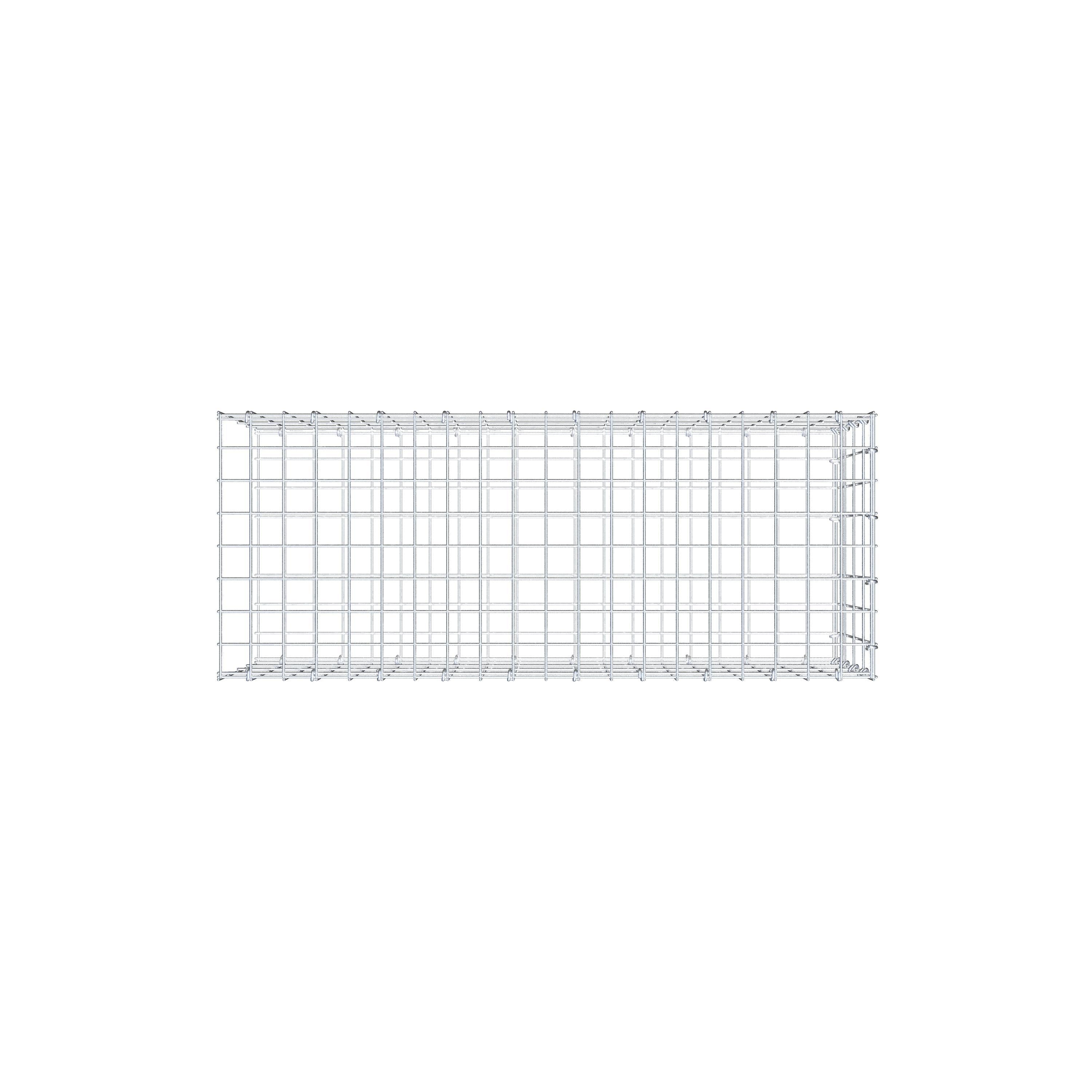 Monteret gabion type 2 100 cm x 40 cm x 40 cm, maskestørrelse 5 cm x 10 cm, C-ring