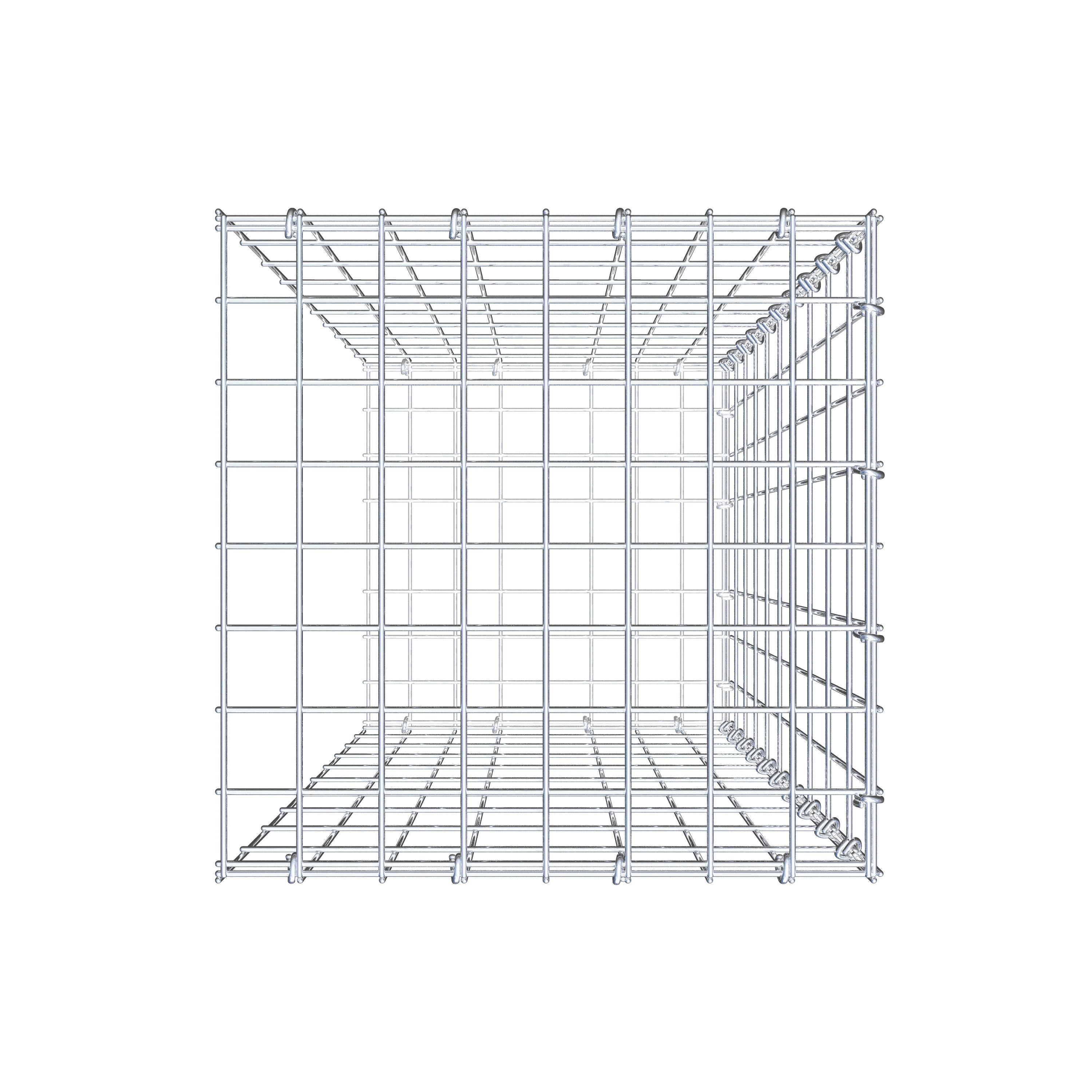 Monteret gabion type 2 100 cm x 40 cm x 40 cm, maskestørrelse 5 cm x 10 cm, C-ring