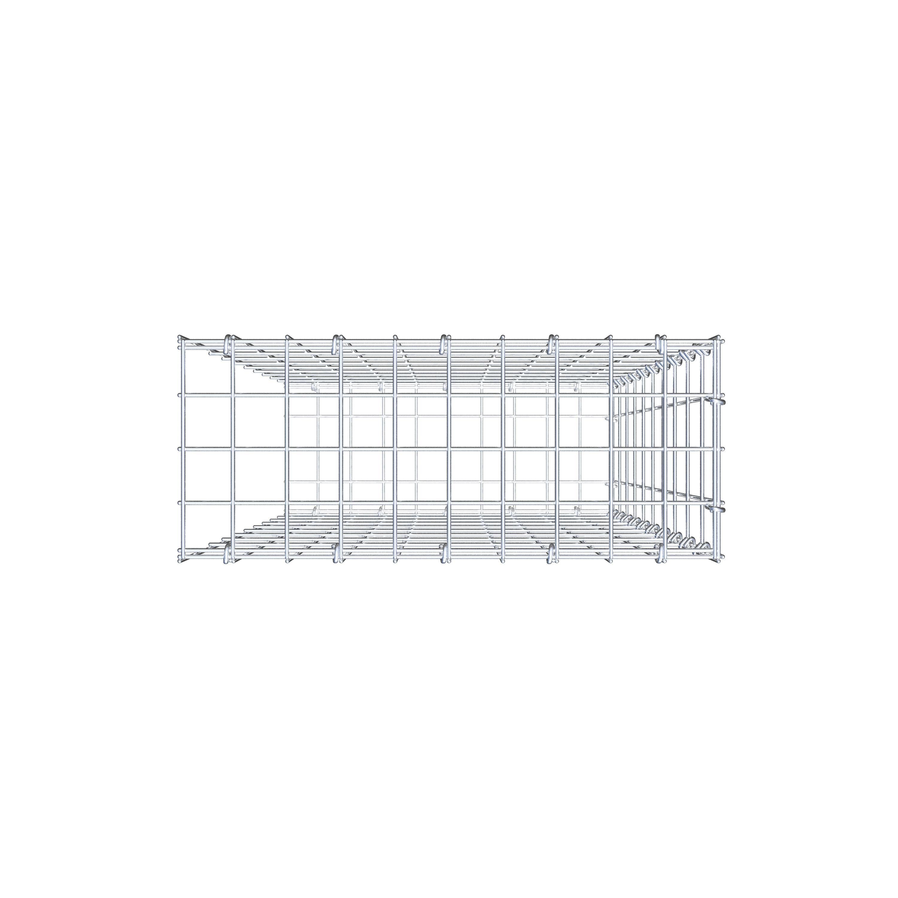 Anbaugabione Typ 2 100 cm x 50 cm x 20 cm, Maschenweite 5 cm x 10 cm, C-Ring