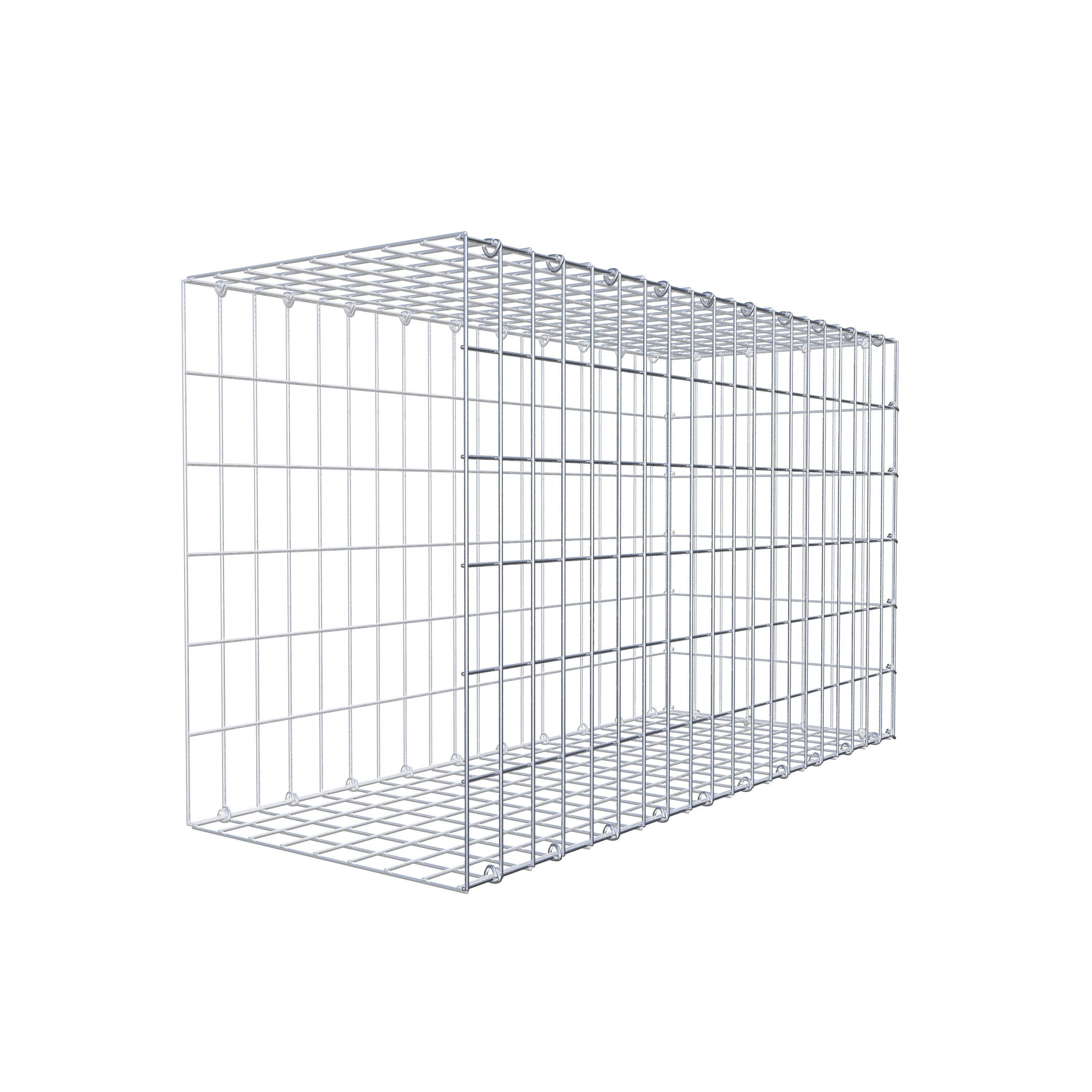 Monteret gabion type 2 100 cm x 60 cm x 40 cm, maskestørrelse 5 cm x 10 cm, C-ring