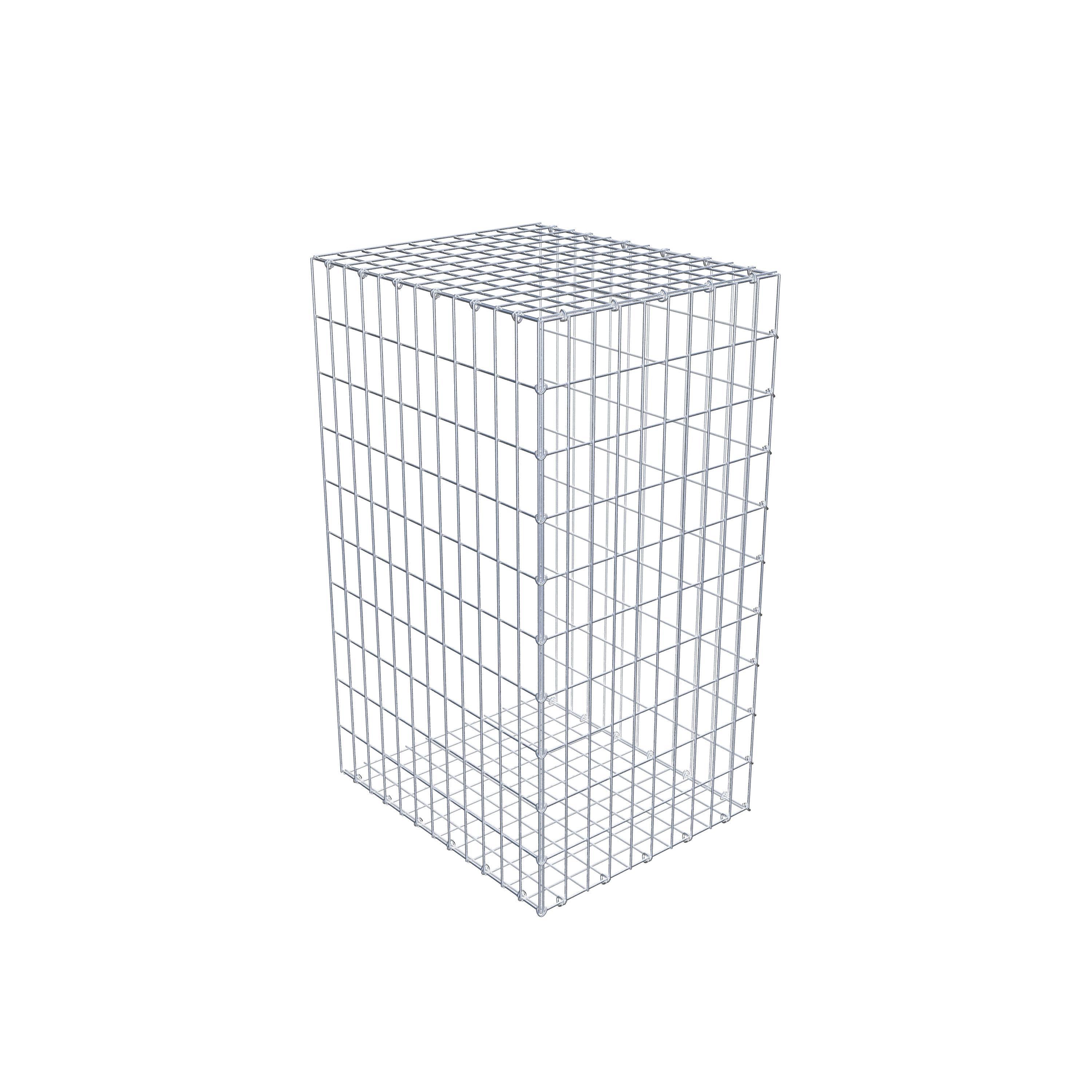 Monteret gabion type 2 100 cm x 60 cm x 50 cm, maskestørrelse 5 cm x 10 cm, C-ring