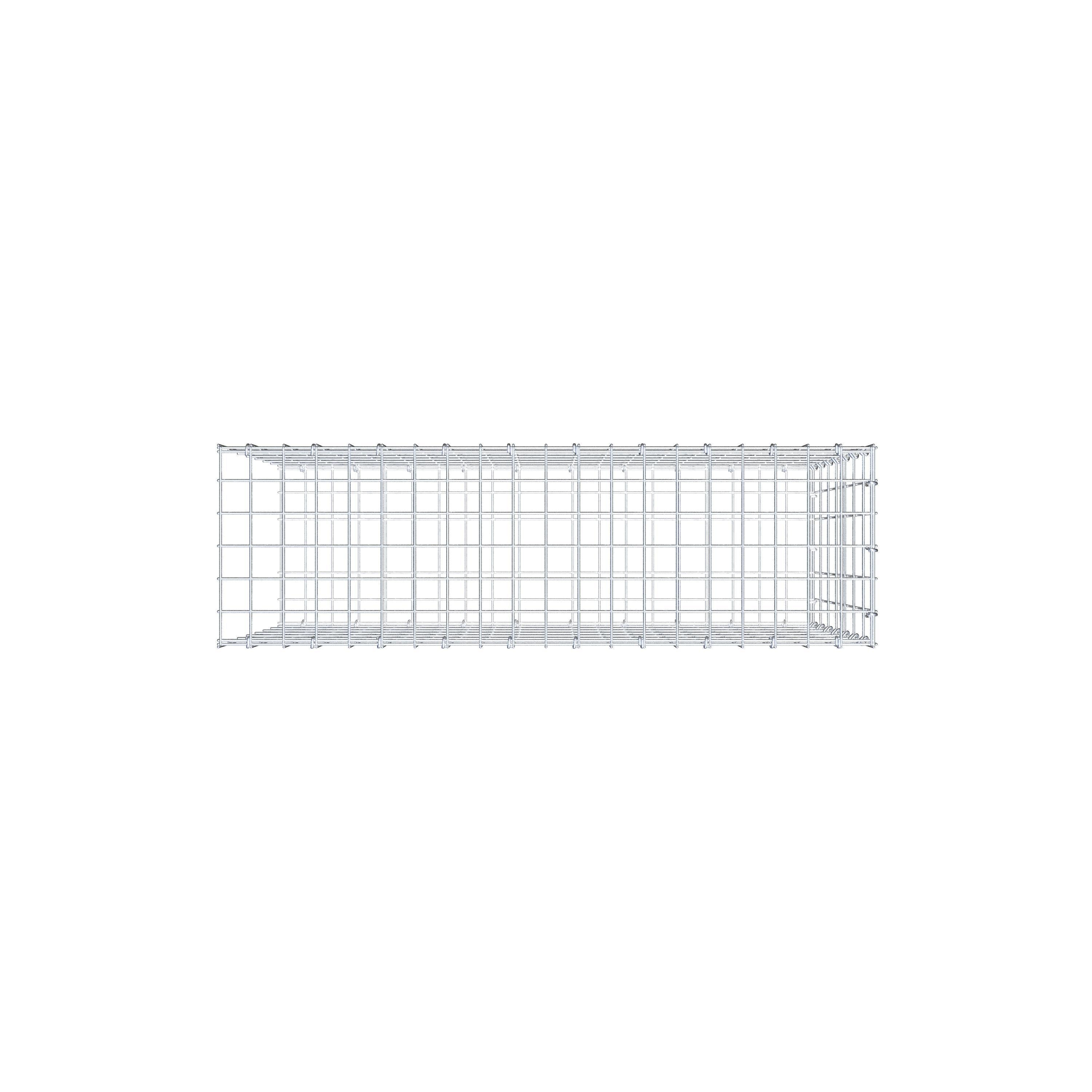 Mounted gabion type 2 100 cm x 70 cm x 30 cm, mesh size 5 cm x 10 cm, C-ring