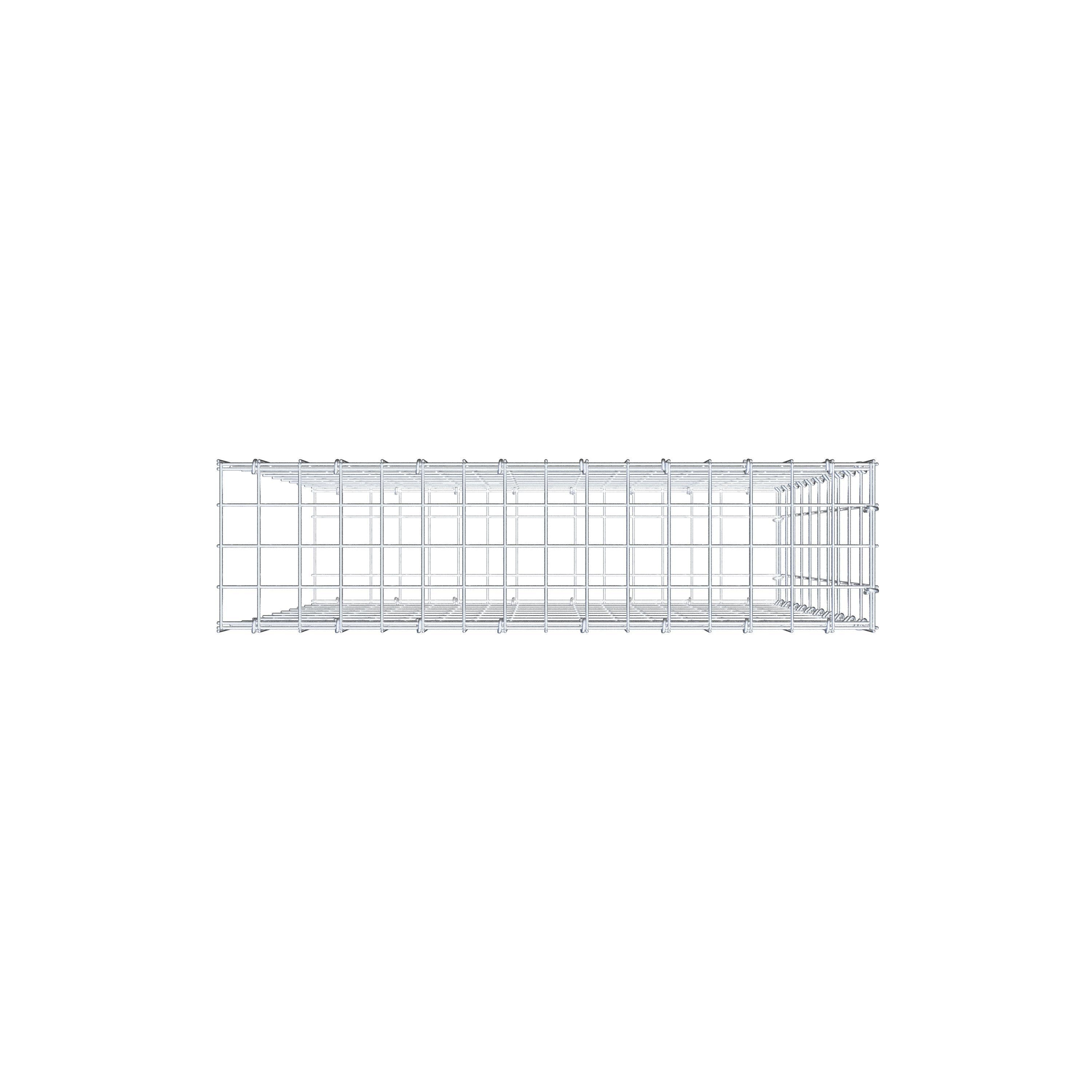 Anbaugabione Typ 2 100 cm x 80 cm x 20 cm, Maschenweite 5 cm x 10 cm, C-Ring