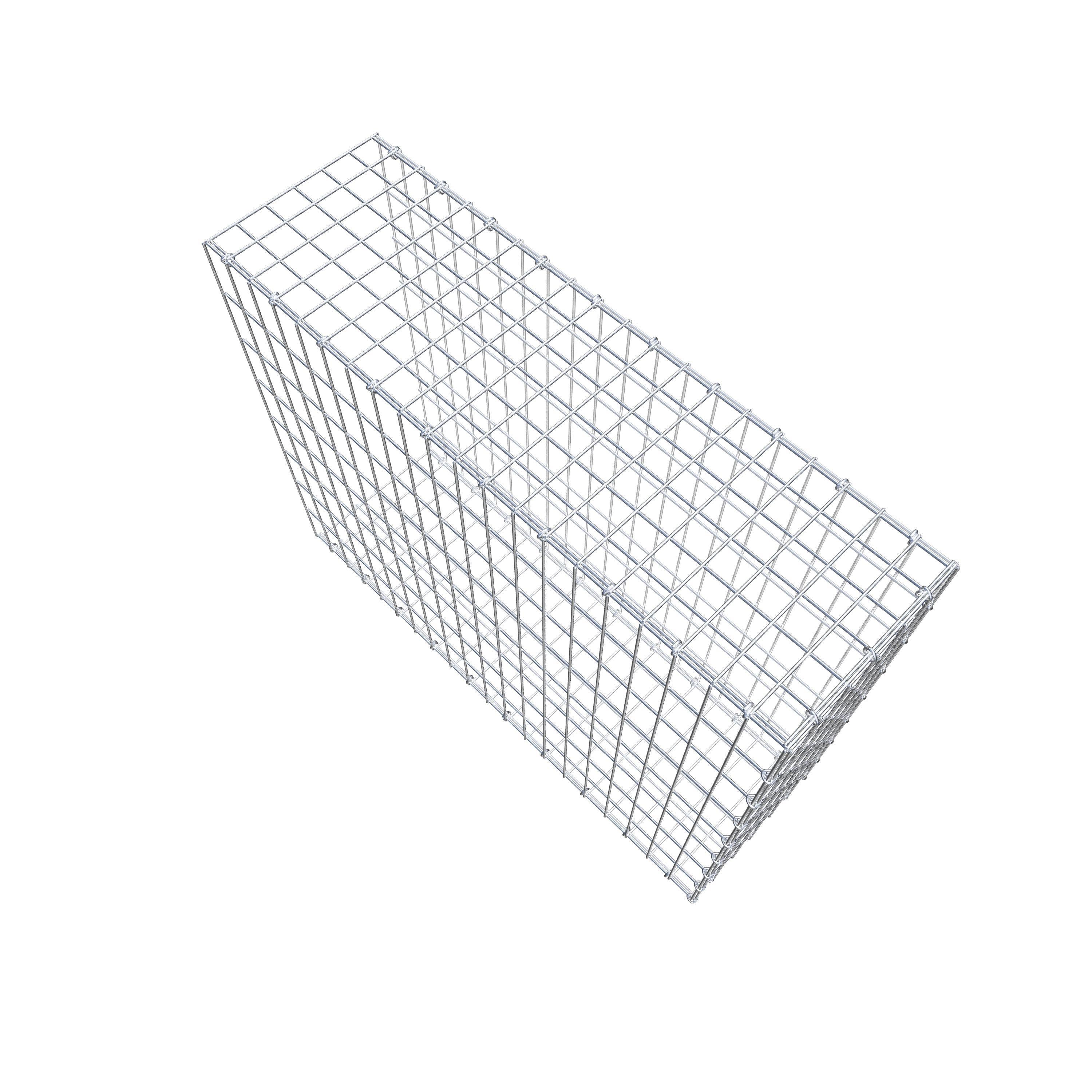 Monteret gabion type 2 100 cm x 80 cm x 30 cm, maskestørrelse 5 cm x 10 cm, C-ring