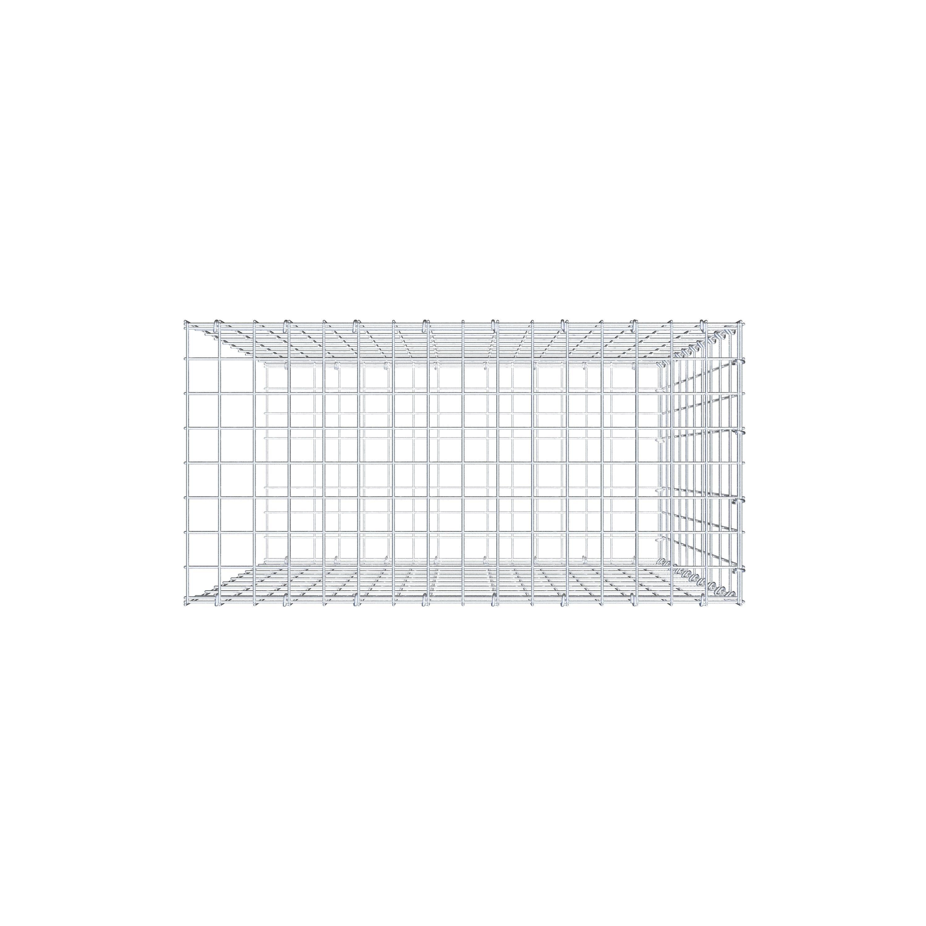 Anbaugabione Typ 2 100 cm x 80 cm x 40 cm, Maschenweite 5 cm x 10 cm, C-Ring