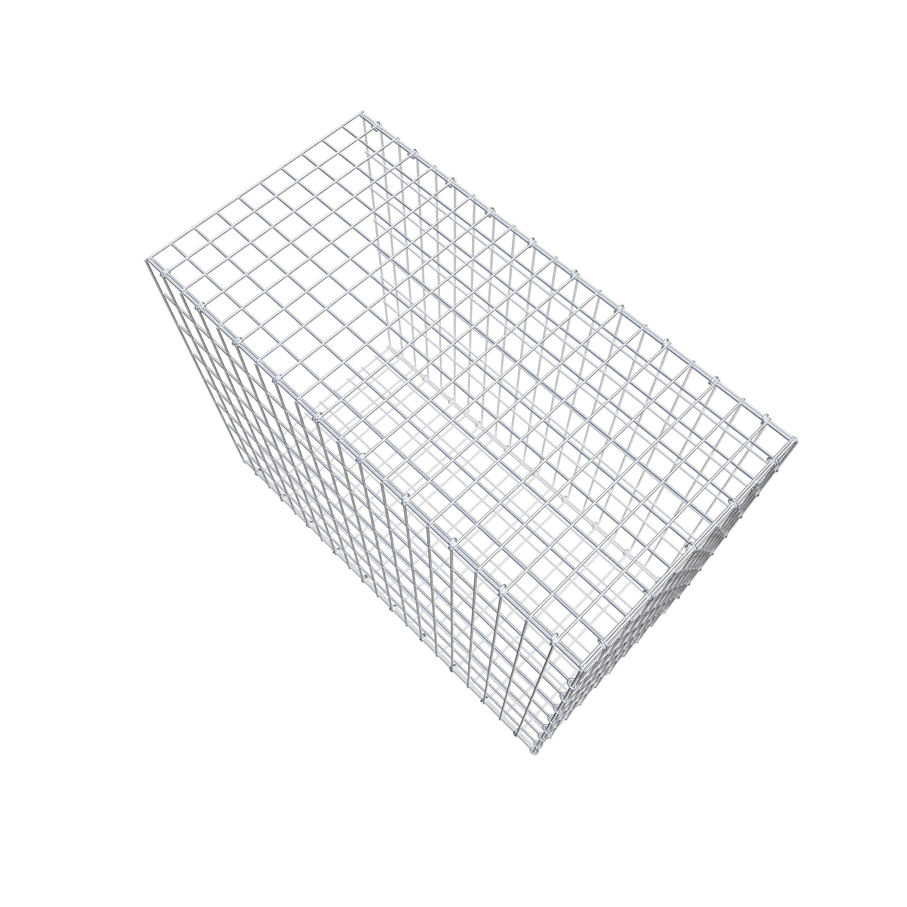 Mounted gabion type 2 100 cm x 80 cm x 50 cm, mesh size 5 cm x 10 cm, C-ring