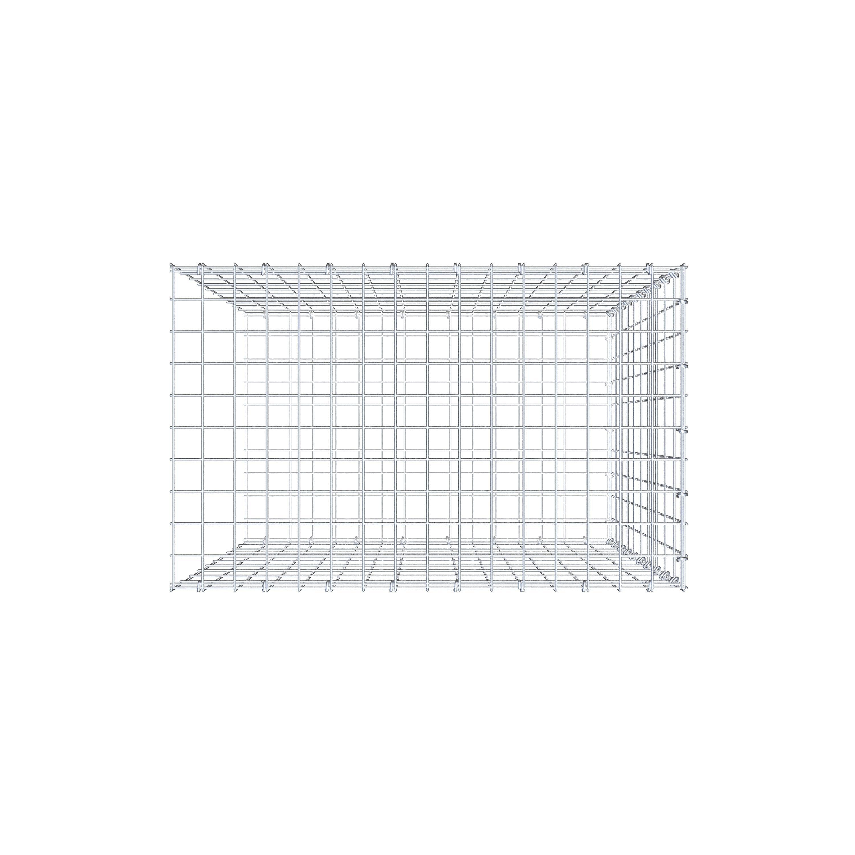 Mounted gabion type 2 100 cm x 80 cm x 50 cm, mesh size 5 cm x 10 cm, C-ring