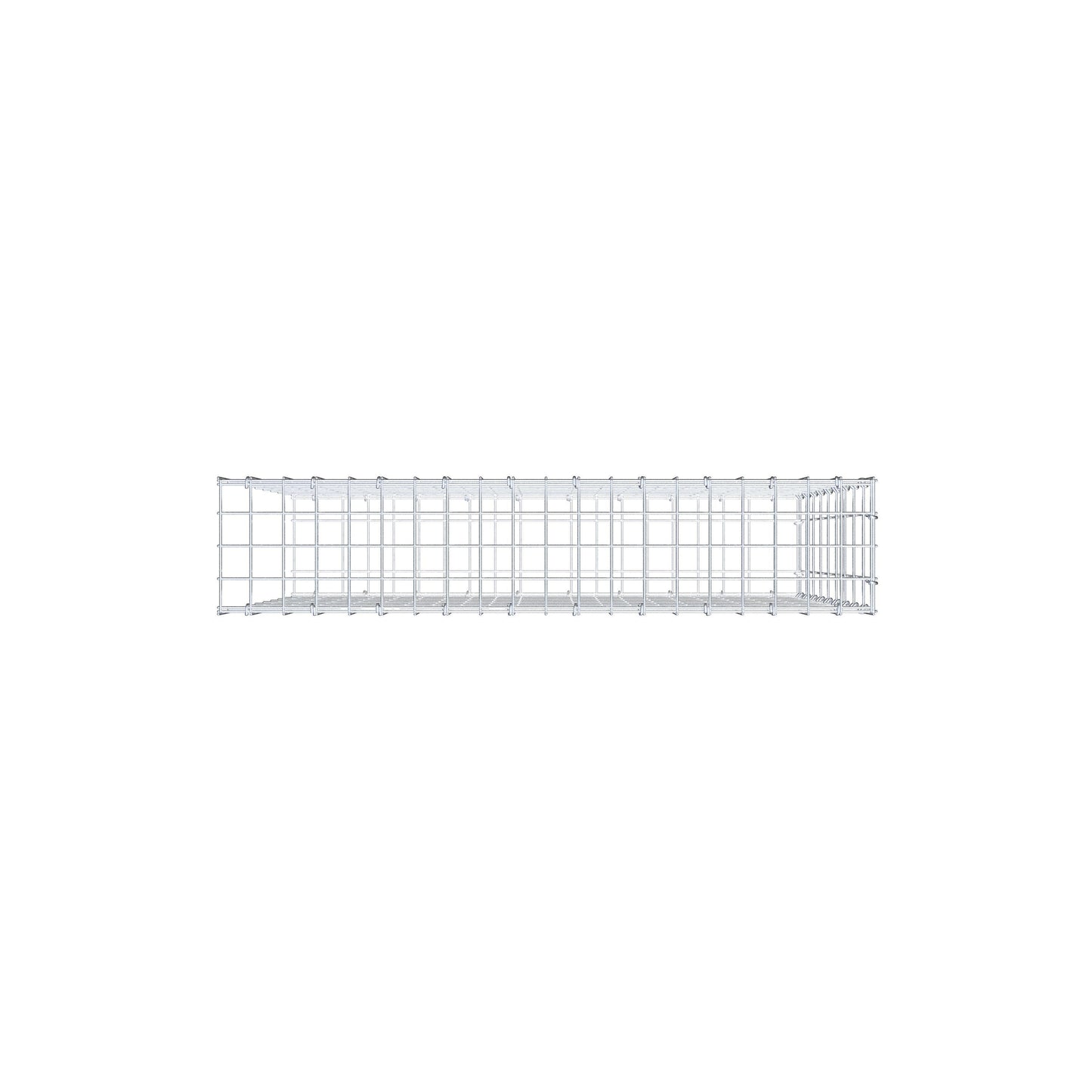 Monteret gabion type 2 100 cm x 90 cm x 20 cm, maskestørrelse 5 cm x 10 cm, C-ring