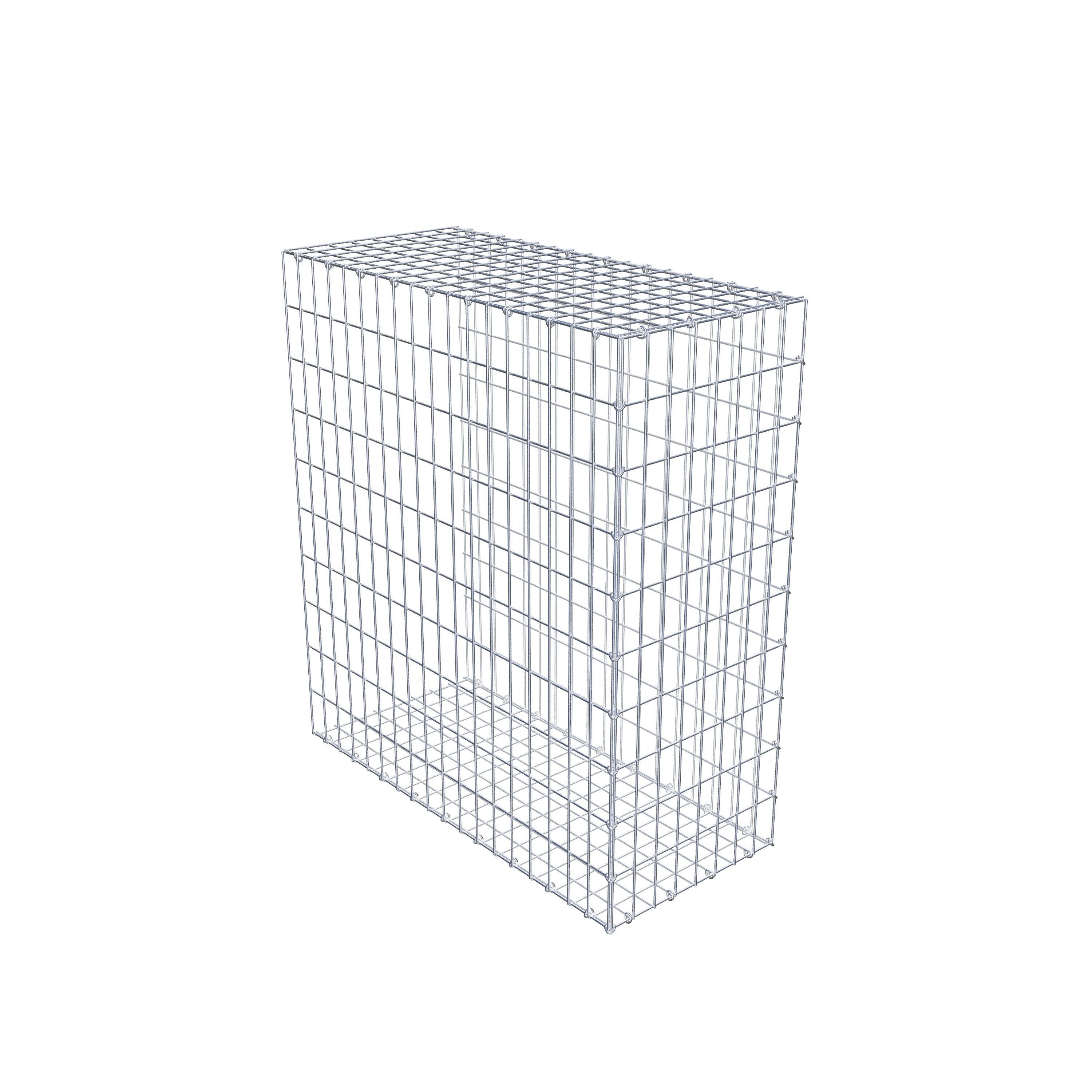 Monteret gabion type 2 100 cm x 90 cm x 40 cm, maskestørrelse 5 cm x 10 cm, C-ring