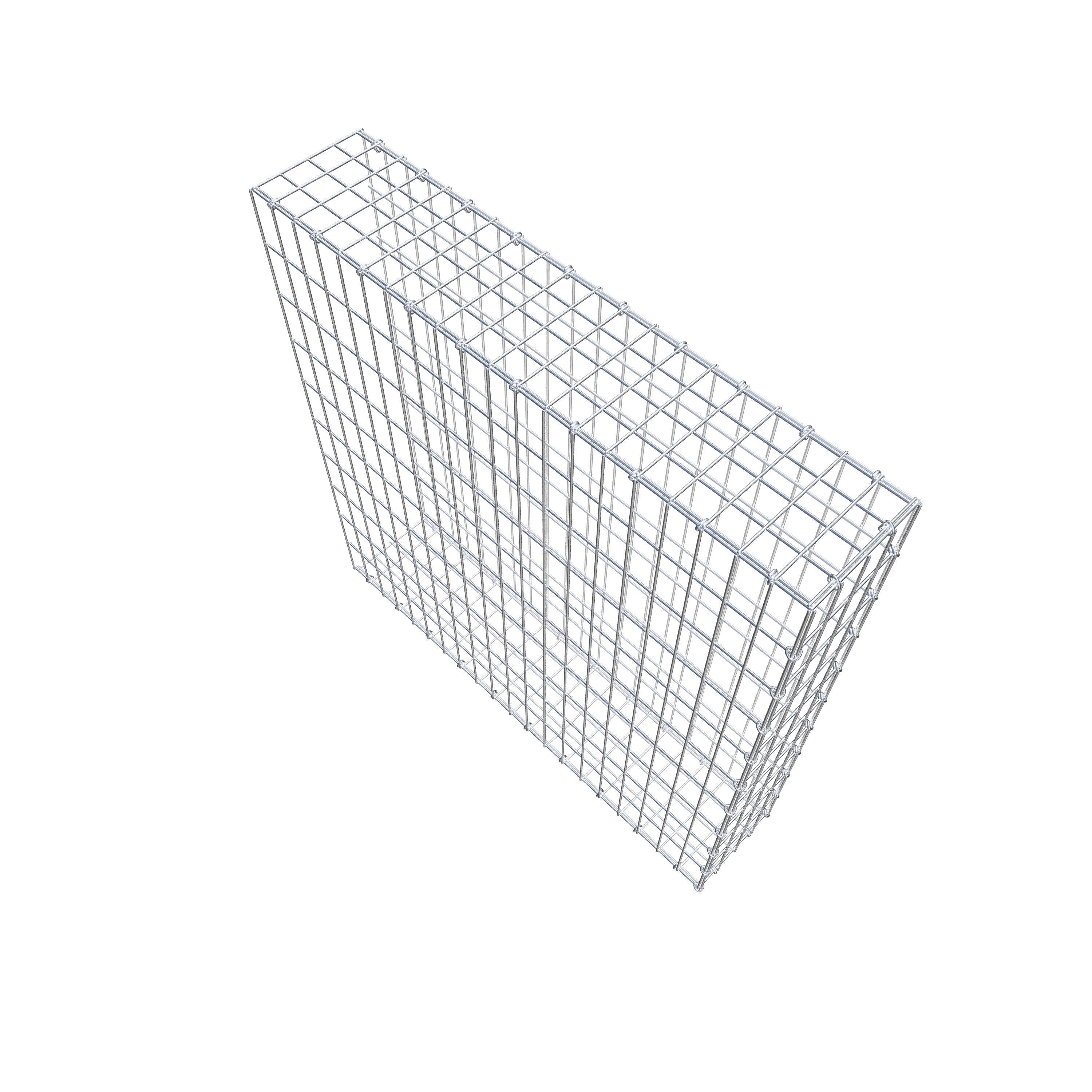 Mounted gabion type 2 100 cm x 100 cm x 20 cm, mesh size 5 cm x 10 cm, C-ring