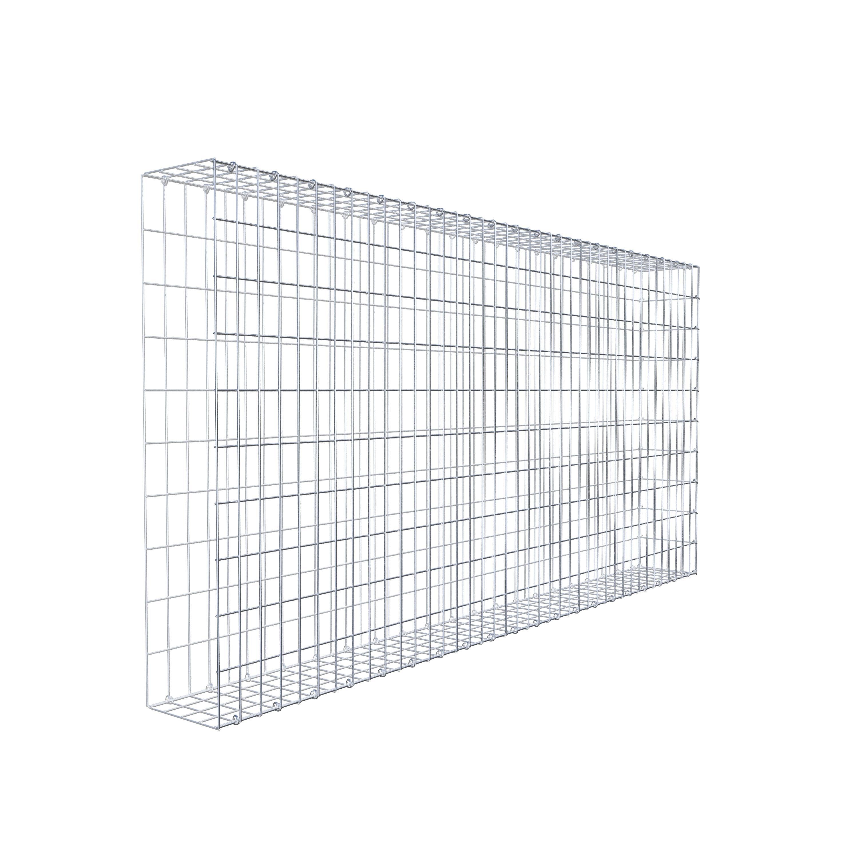 Monteret gabion type 2 200 cm x 100 cm x 20 cm, maskestørrelse 5 cm x 10 cm, C-ring