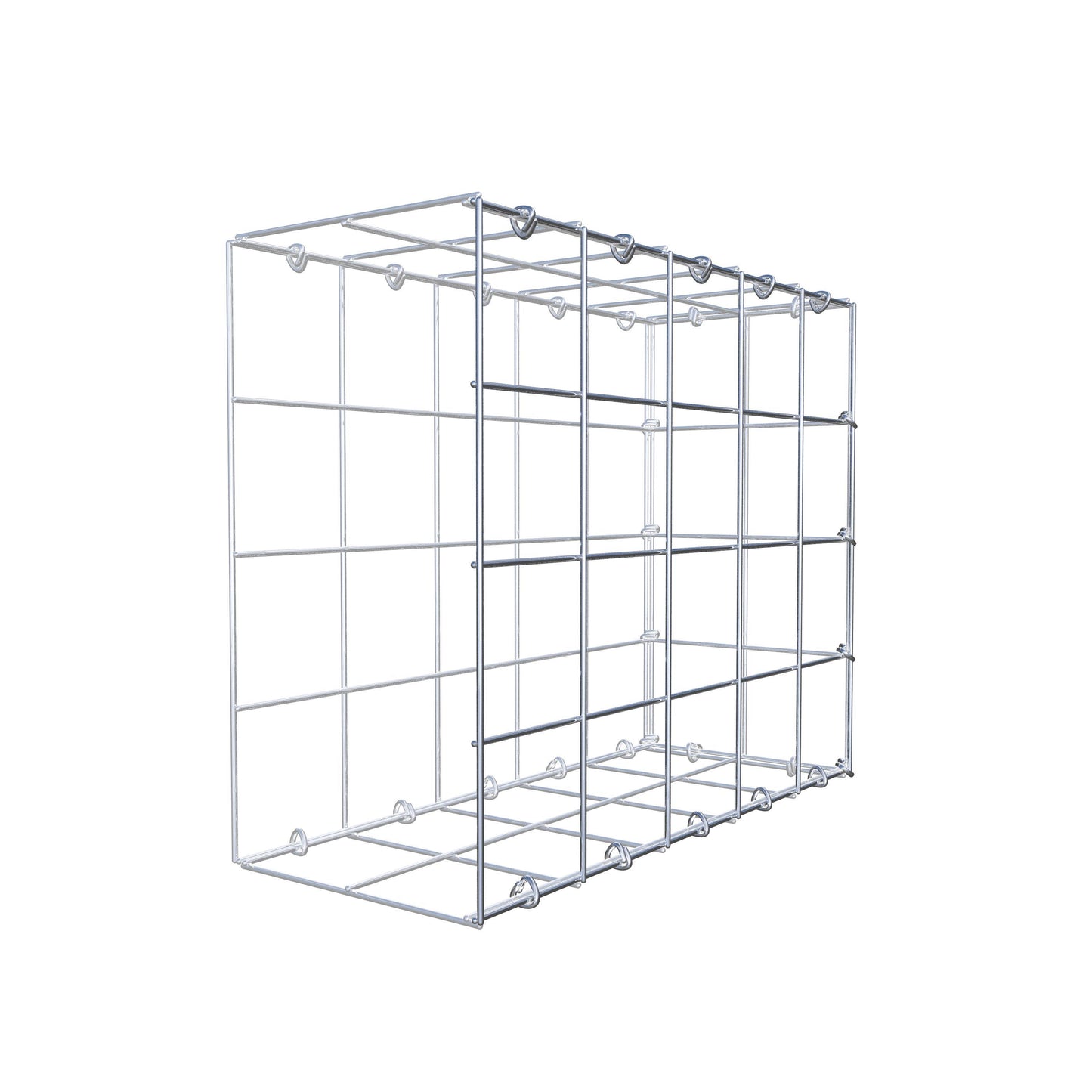 Monteret gabion type 2 50 cm x 40 cm x 20 cm (L x H x D), maskestørrelse 10 cm x 10 cm, C-ring