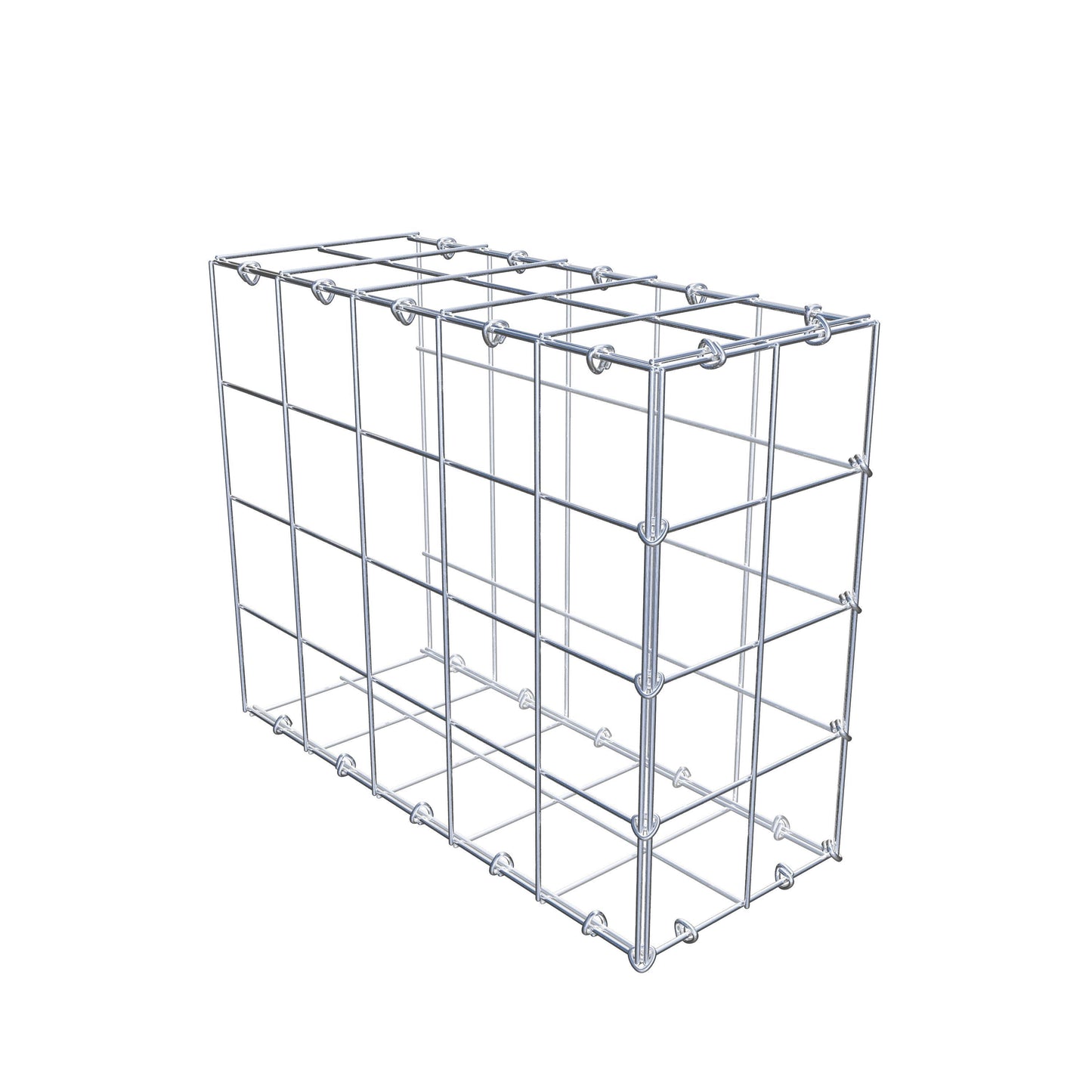Monteret gabion type 2 50 cm x 40 cm x 20 cm (L x H x D), maskestørrelse 10 cm x 10 cm, C-ring