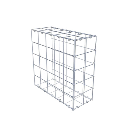 Mounted gabion type 2 50 cm x 50 cm x 20 cm (L x H x D), mesh size 10 cm x 10 cm, C-ring