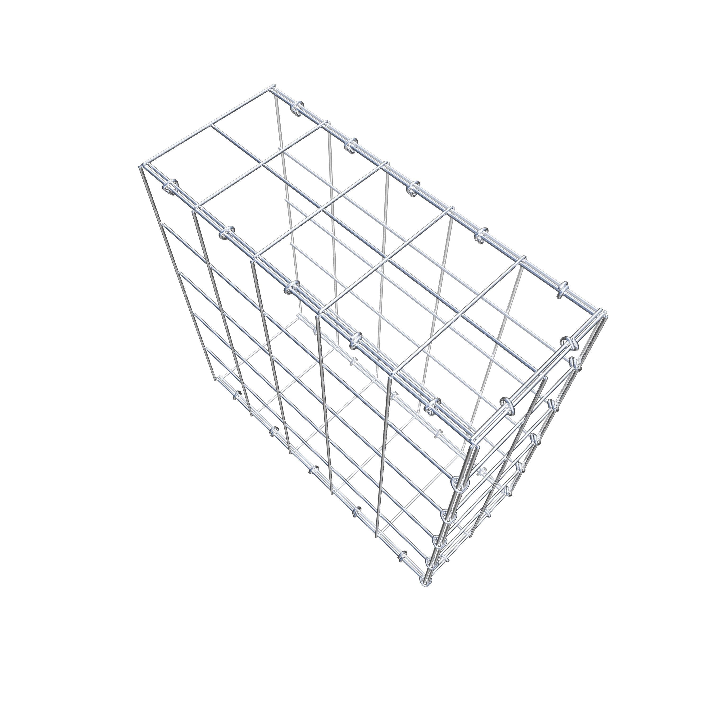 Anbaugabione Typ 2 50 cm x 50 cm x 20 cm (L x H x T), Maschenweite 10 cm x 10 cm, C-Ring