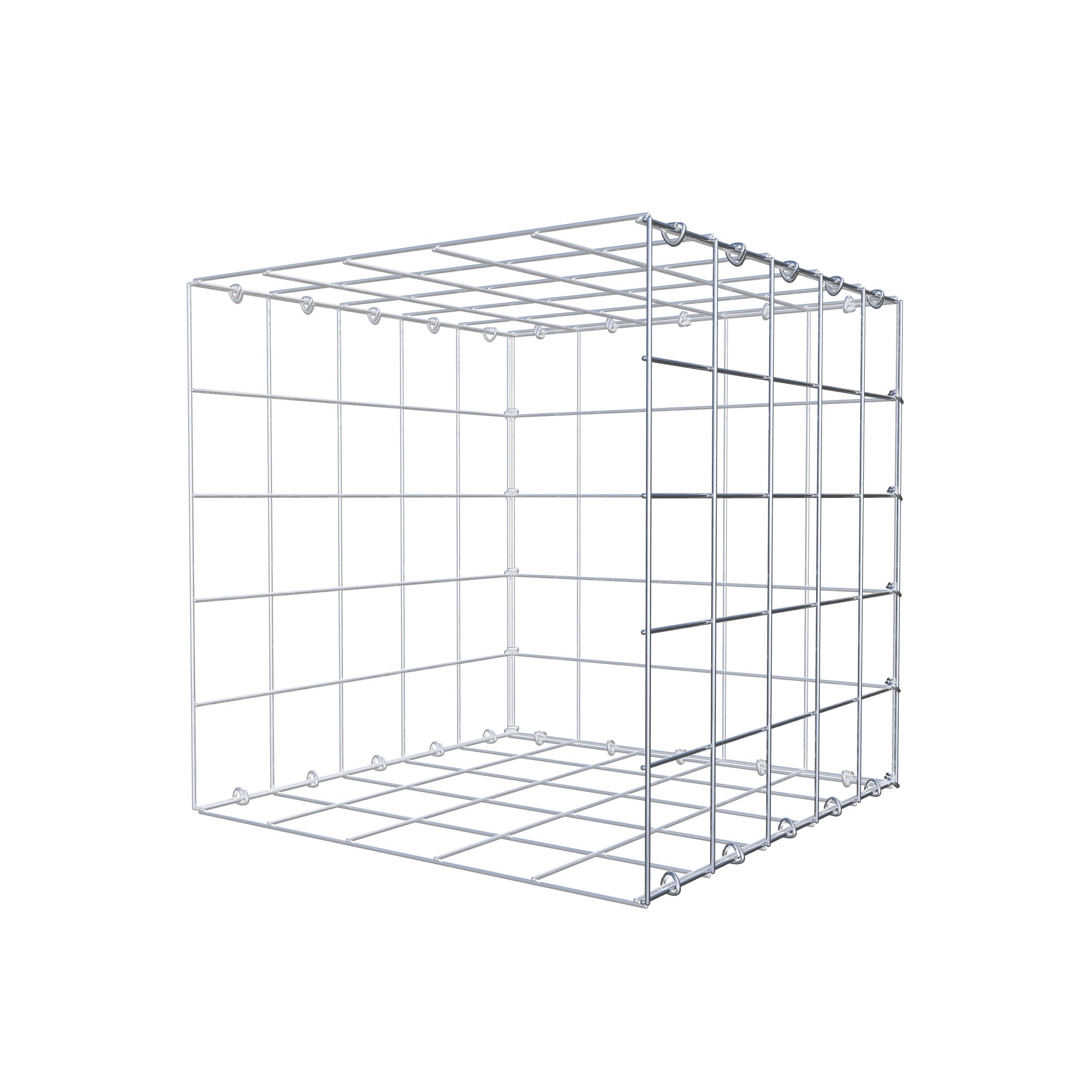 Monteret gabion type 2 50 cm x 50 cm x 50 cm (L x H x D), maskestørrelse 10 cm x 10 cm, C-ring