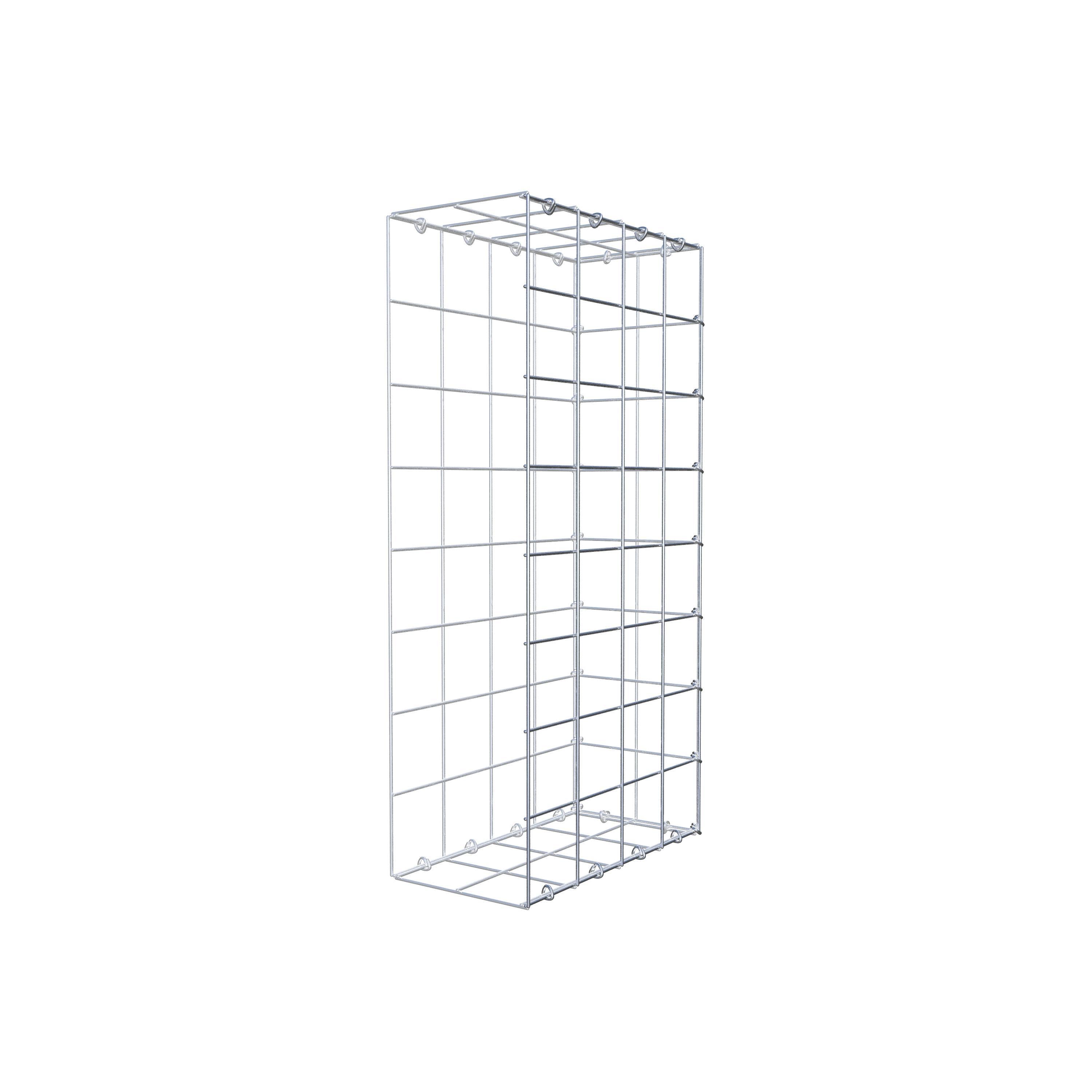 Monteret gabion type 2 80 cm x 40 cm x 20 cm (L x H x D), maskestørrelse 10 cm x 10 cm, C-ring