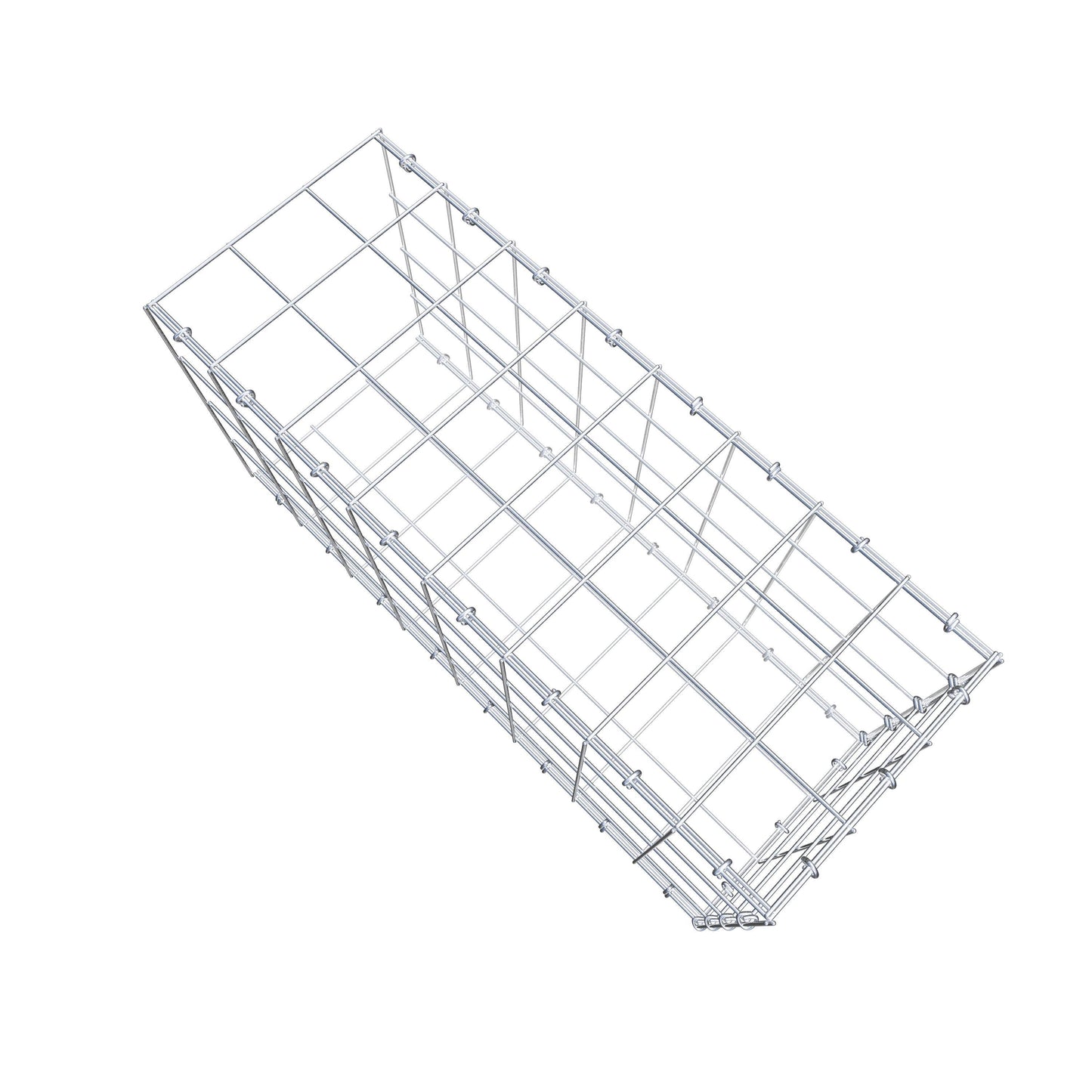 Monteret gabion type 2 80 cm x 40 cm x 30 cm (L x H x D), maskestørrelse 10 cm x 10 cm, C-ring