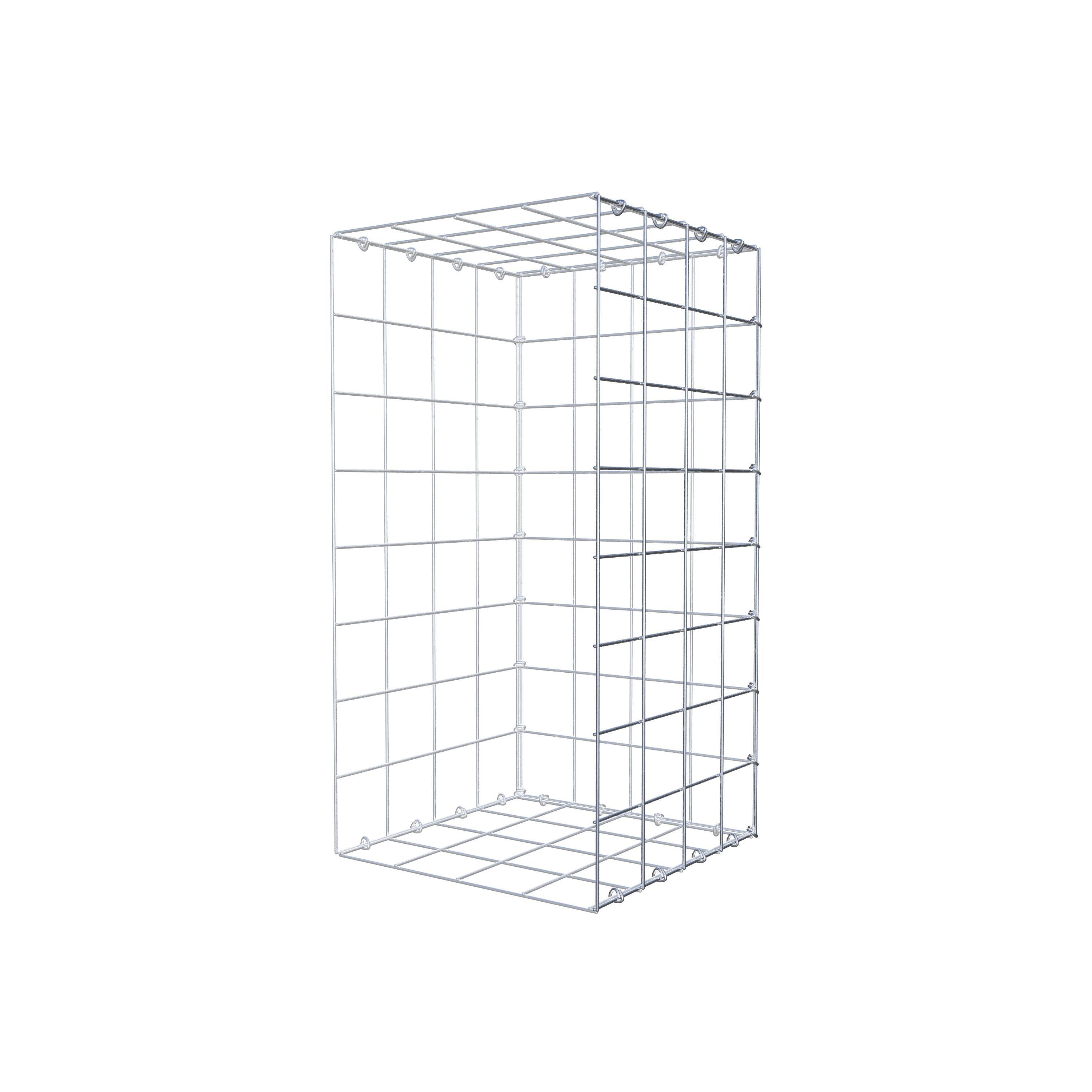 Monteret gabion type 2 80 cm x 40 cm x 40 cm (L x H x D), maskestørrelse 10 cm x 10 cm, C-ring