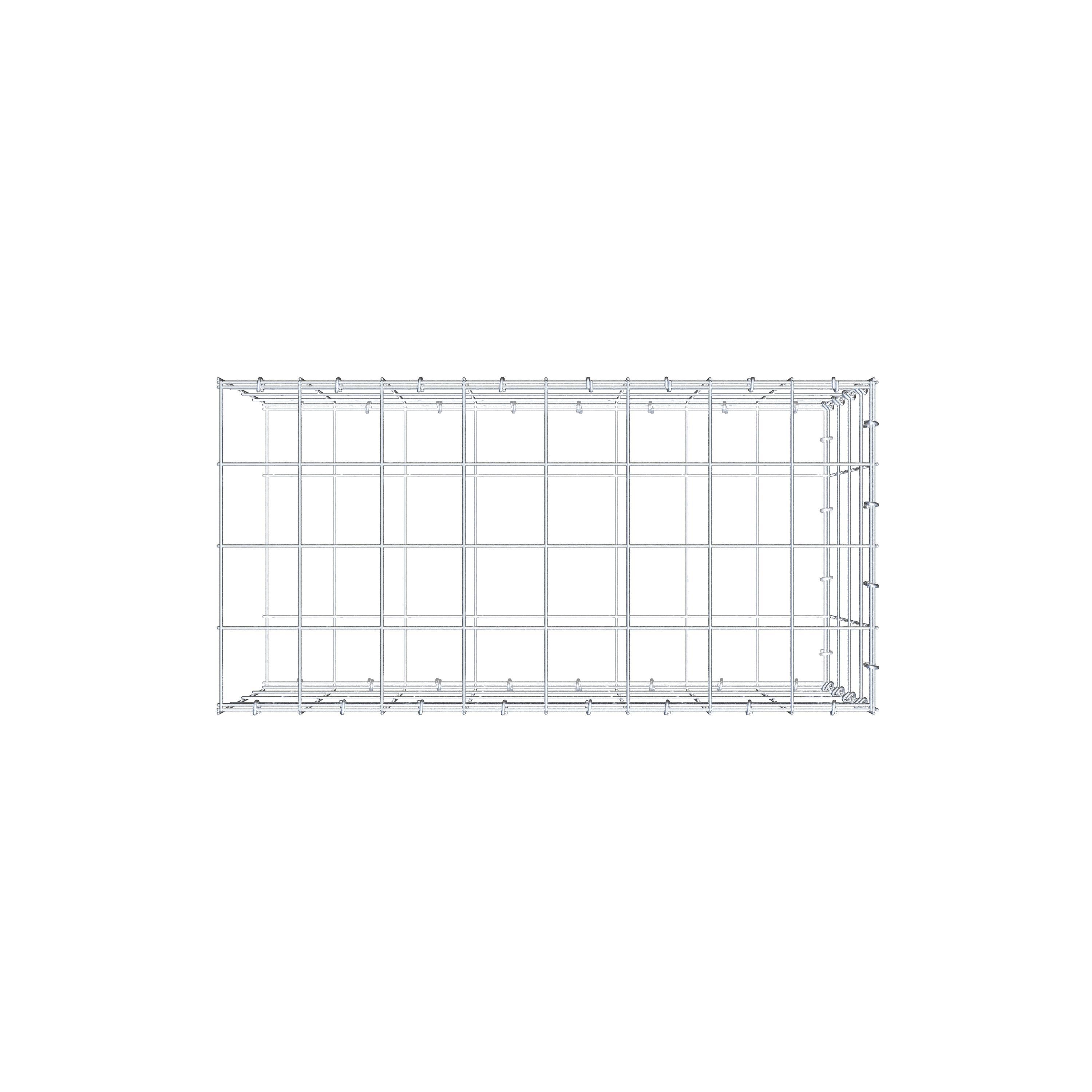 Monteret gabion type 2 80 cm x 40 cm x 40 cm (L x H x D), maskestørrelse 10 cm x 10 cm, C-ring